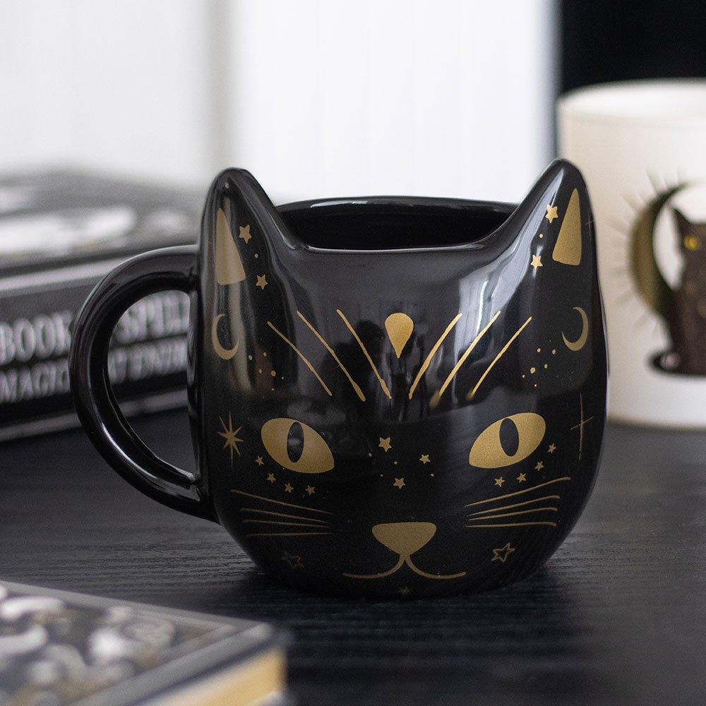 Black - Something Different - Magick Black Cat Face Mug - 1
