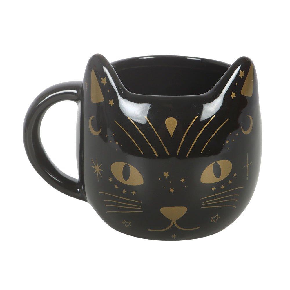 Black - Something Different - Magick Black Cat Face Mug - 2