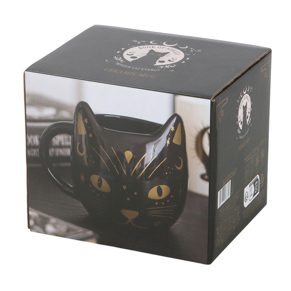 Black - Something Different - Magick Black Cat Face Mug - 5