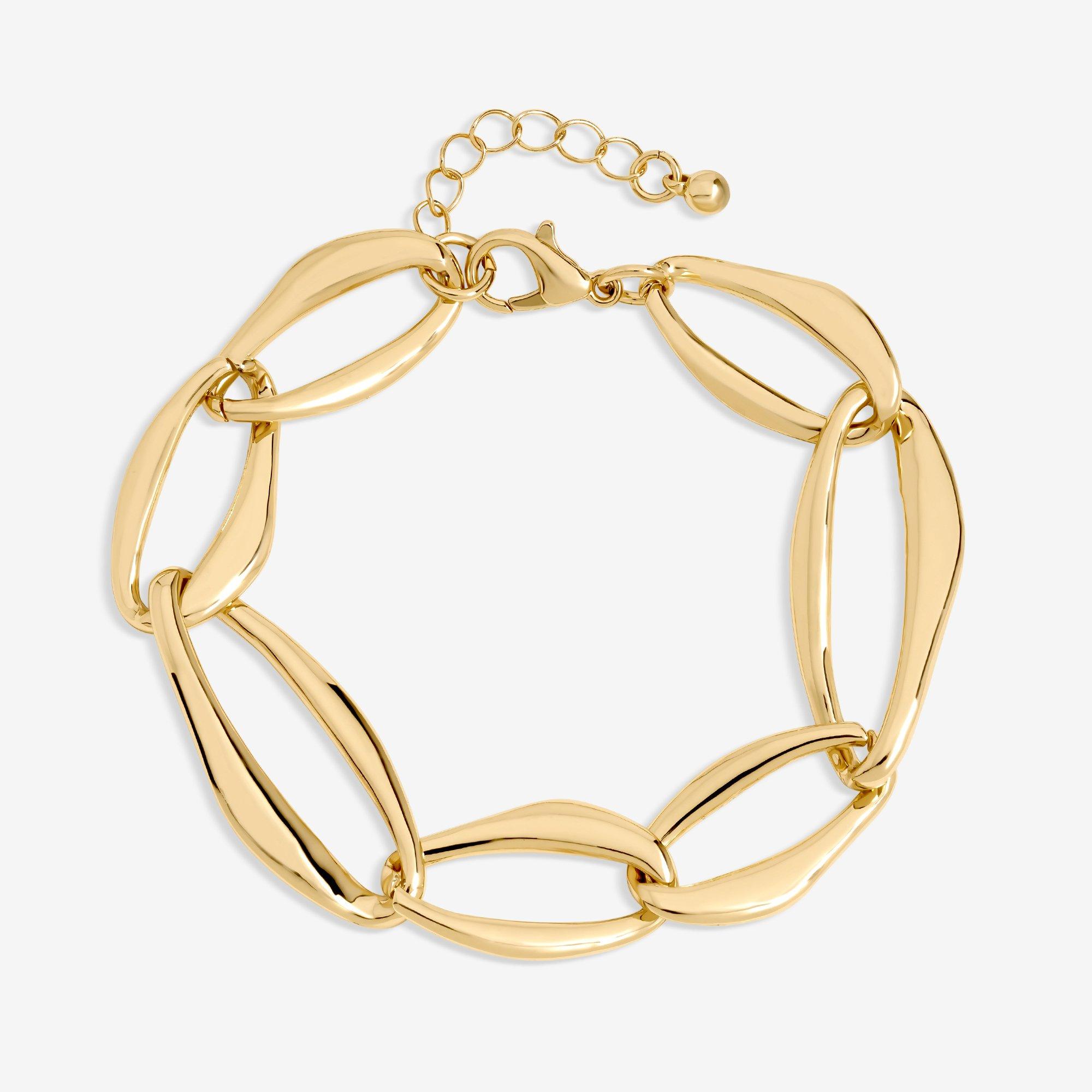 Gold - Mood - Gold Plated Large Link Chain Bracelet