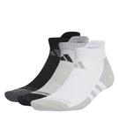 Gris/Blanc/Noir - adidas - Aeroready Low Cut 6 Pack Socks Mens