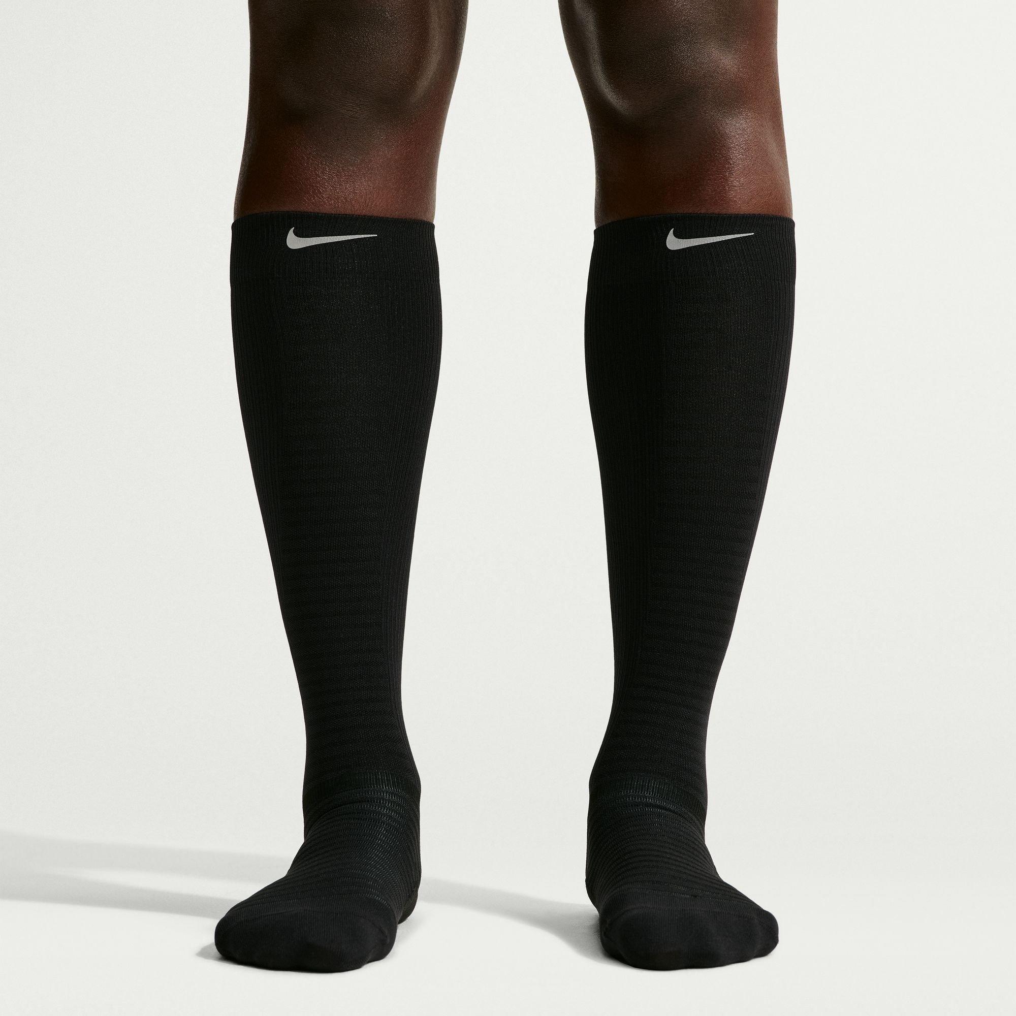Black/Reflect S - Nike - Men's Spark Lightweight Over the Calf Compression Socks - 9