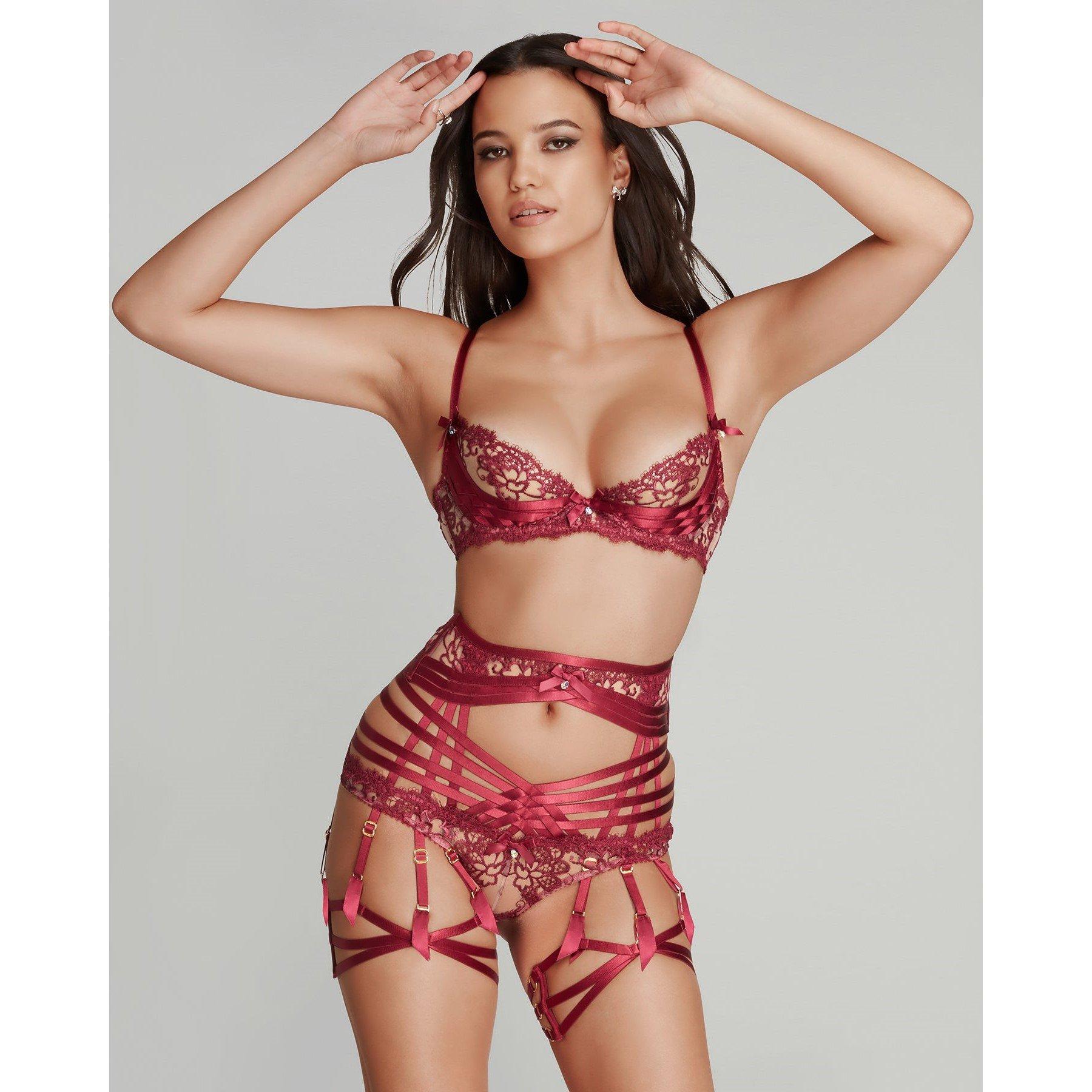 Agent Provocateur DIONI Suspender - Burgundy - Size 1