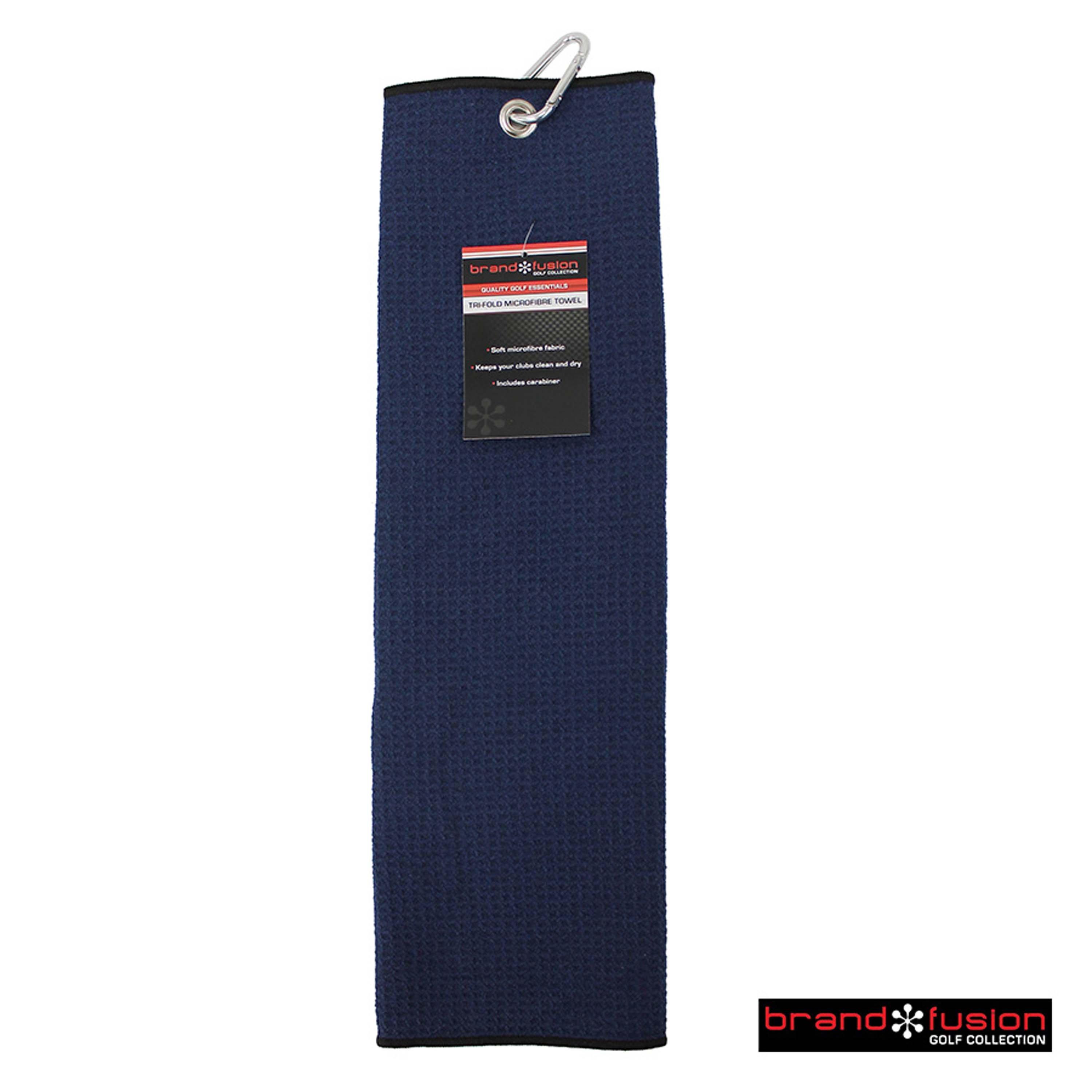 Brand Fusion  Tri Fold Velour Towel - Navy