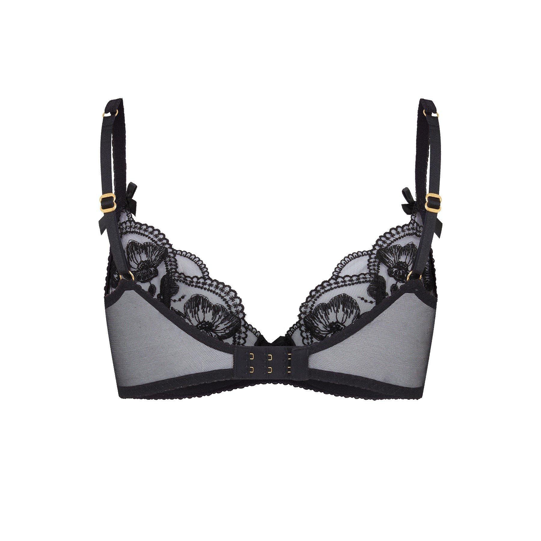 Black/Blue - Agent Provocateur - WINNETTE Plunge Underwired Bra - 4