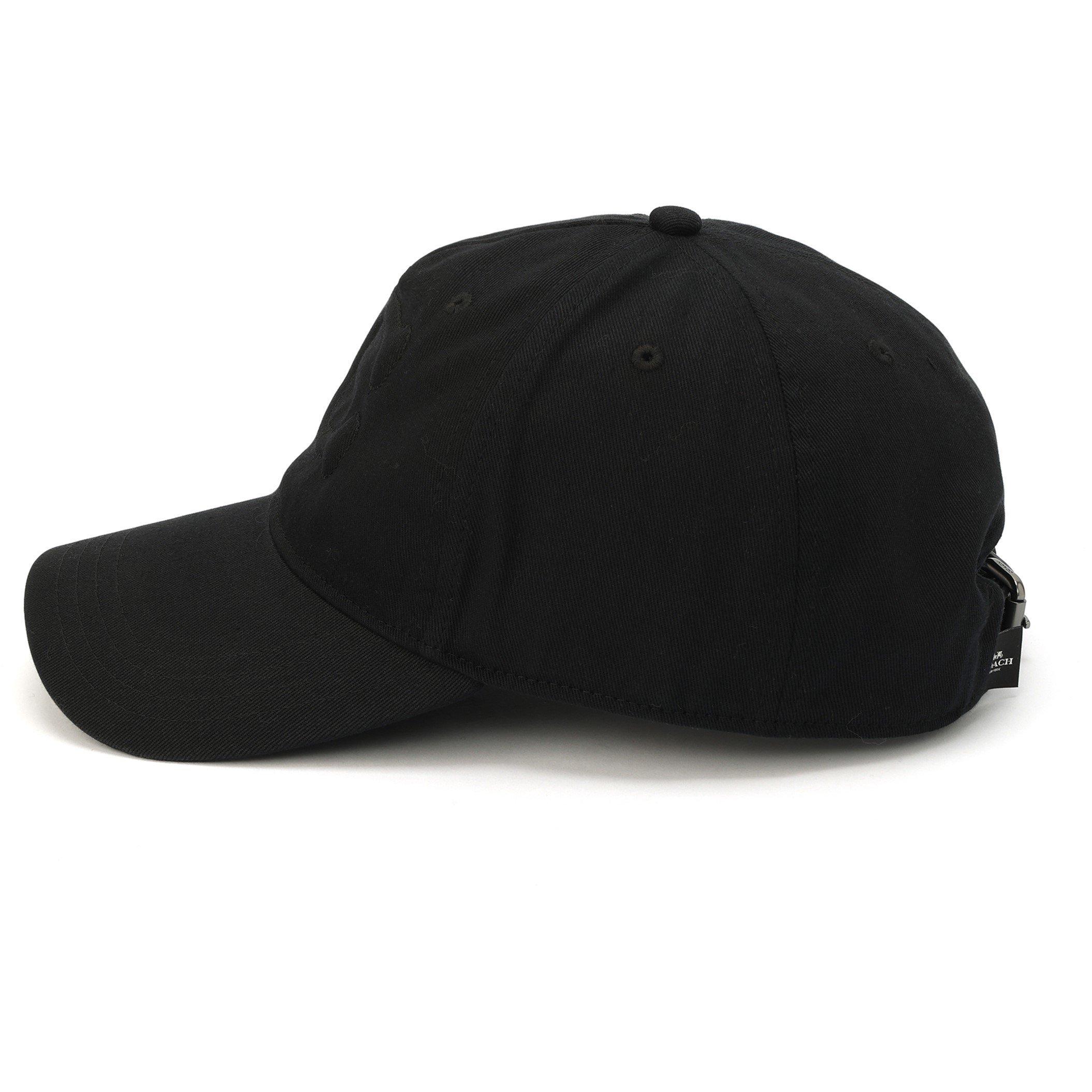 Black - Coach - COACH SCULPTED C BASEBALL HAT - 3