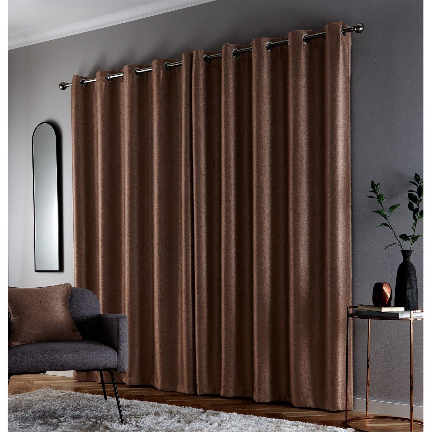 Bronze - Enhanced Living - Goodwood Bronze Thermal Blockout Eyelet Curtains - 4