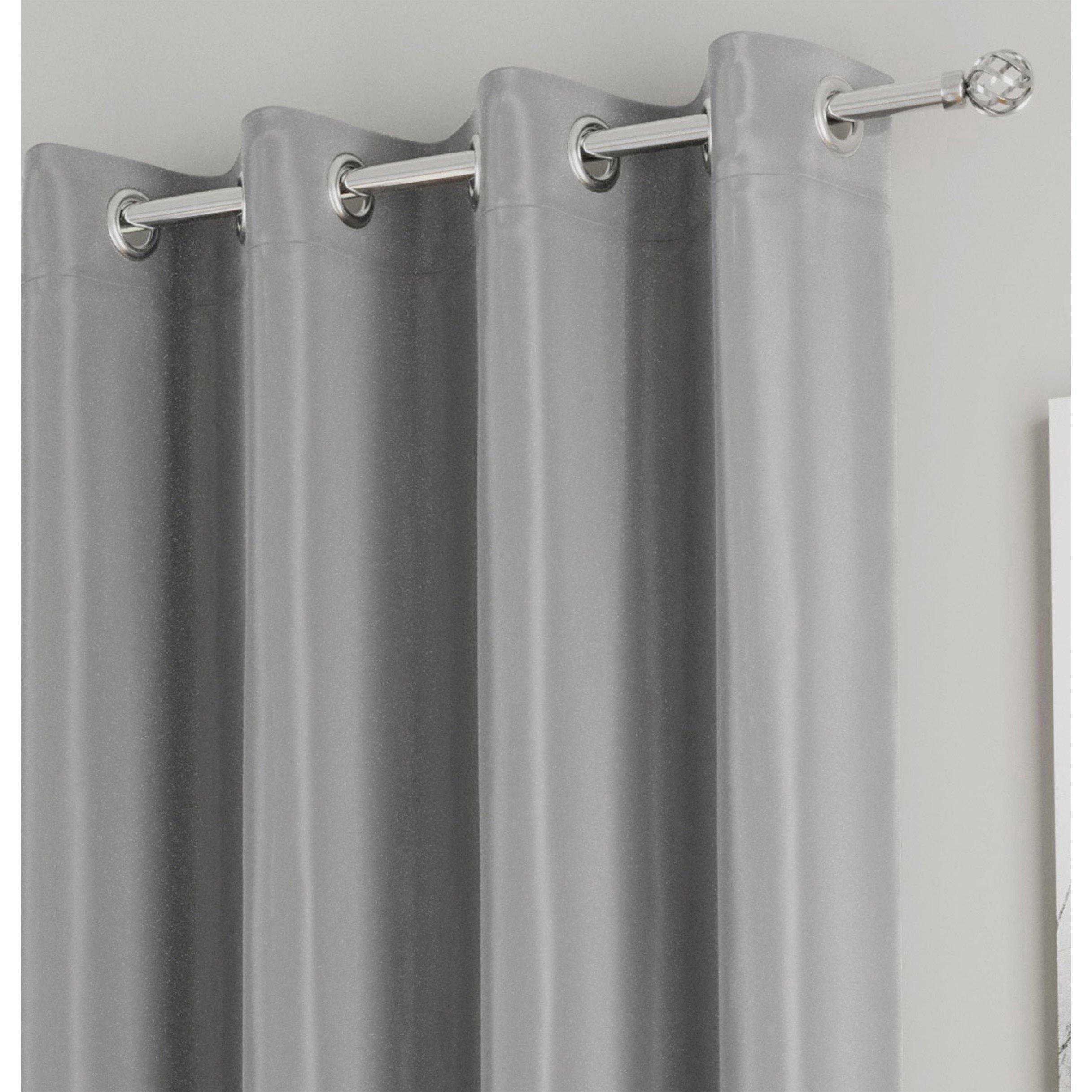 Grey - Enhanced Living - Supersoft Grey Thermal Blockout Eyelet Curtains - 2