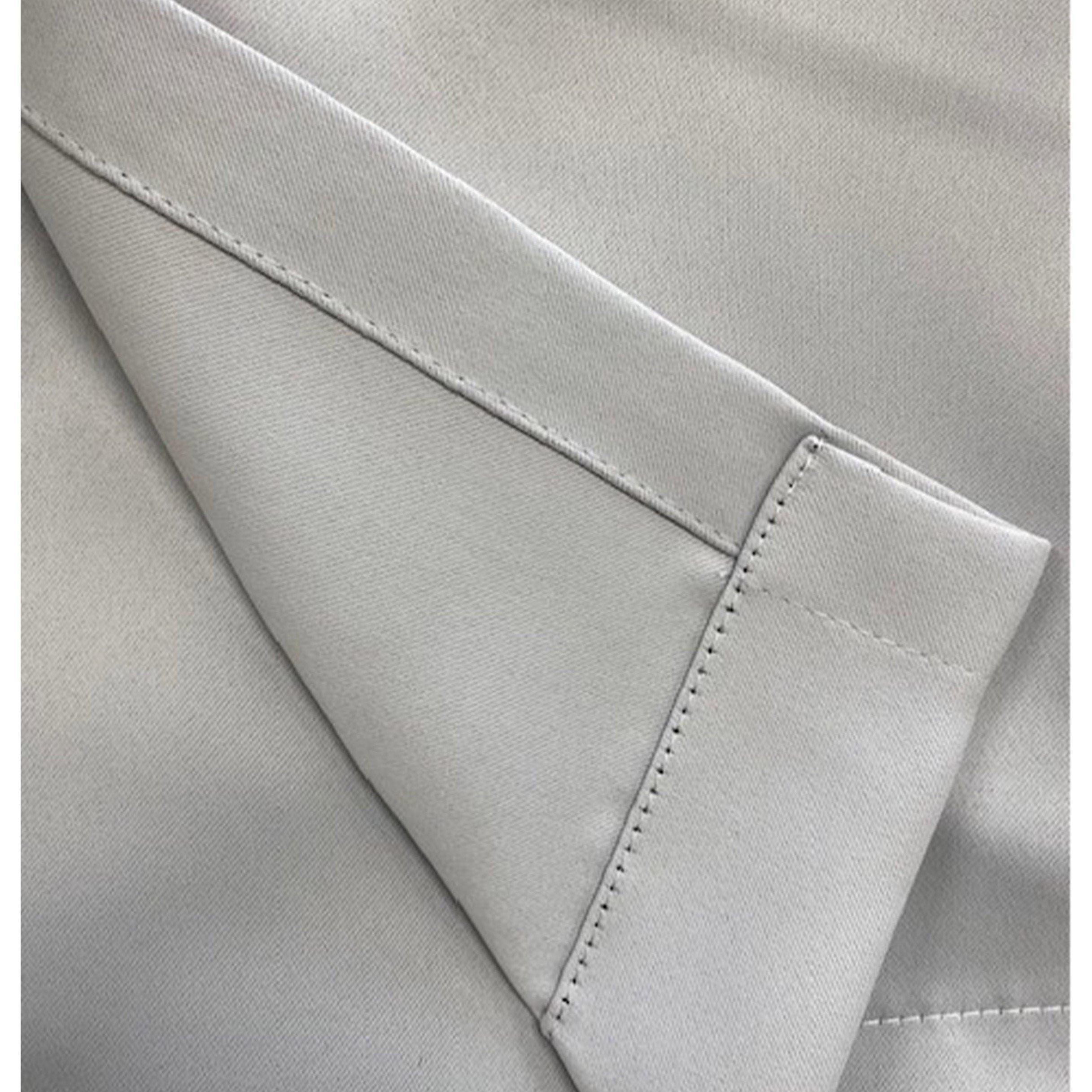 Grey - Enhanced Living - Supersoft Grey Thermal Blockout Eyelet Curtains - 4