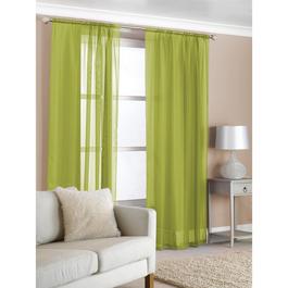 Country Club Voile Curtain Panels 150x122 cm -Olive  Pack of 2