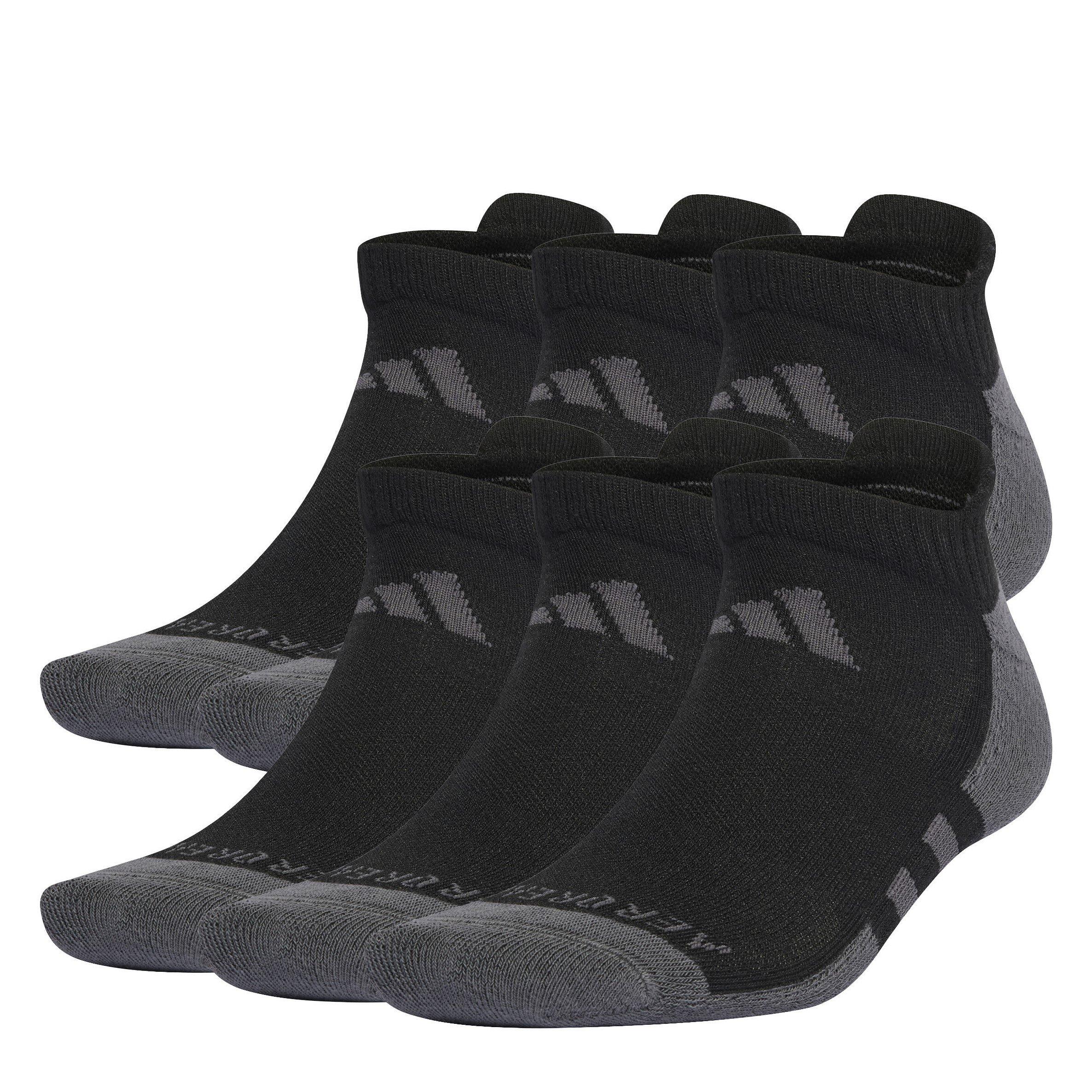 Black/Grey - adidas - AEROREADY Low-Cut 6 Pair Socks Juniors
