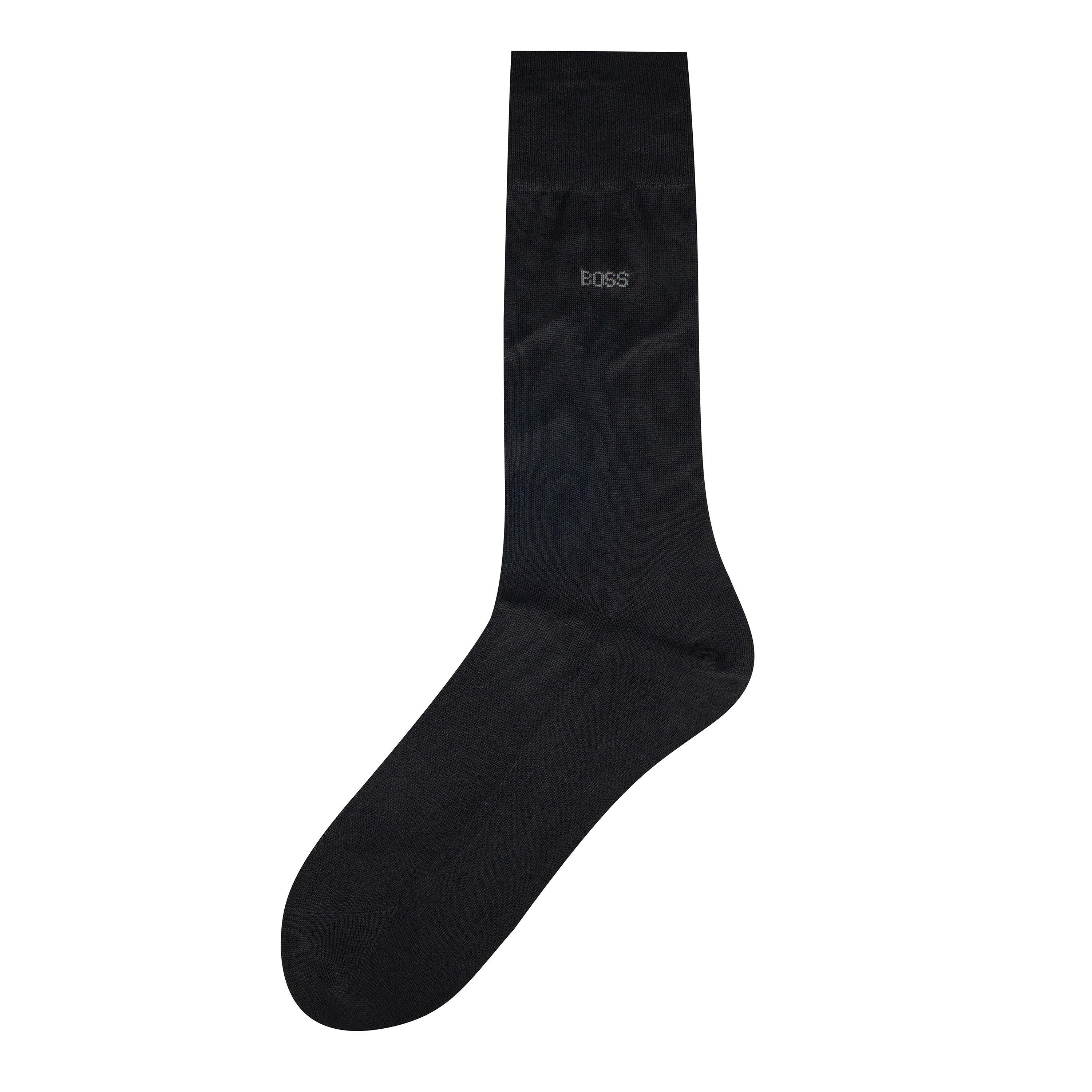 Boss Men's George Plain Socks - Black 001 - 12-13
