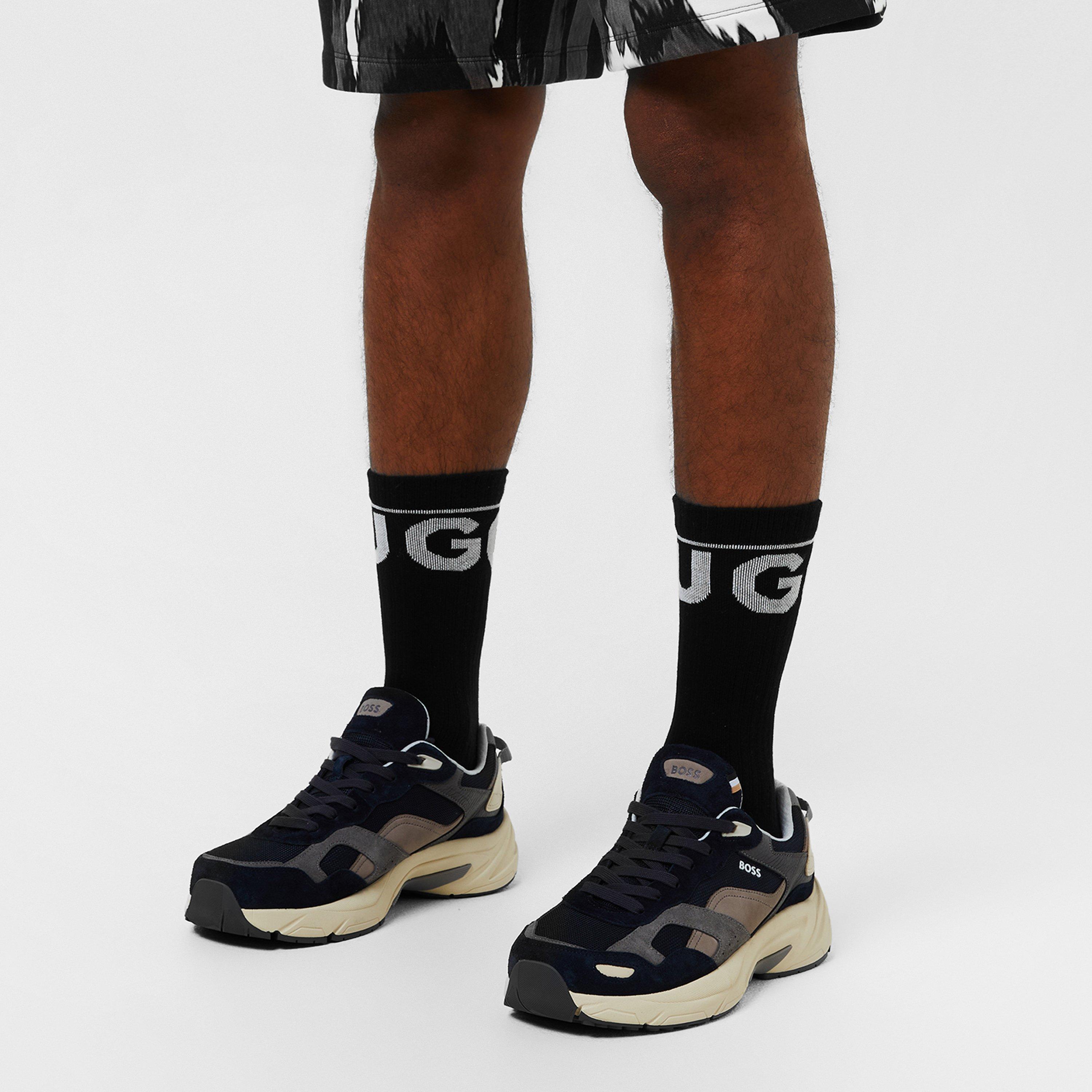 Black 001 - Hugo - 2 Pack Iconic Crew Socks - 2