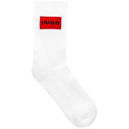 Hugo 2 Pack Logo Label Crew Socks