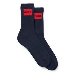 Hugo 2 Pack Logo Label Crew Socks