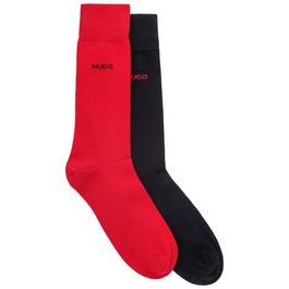 Hugo 2 Pack Small Logo Crew Socks