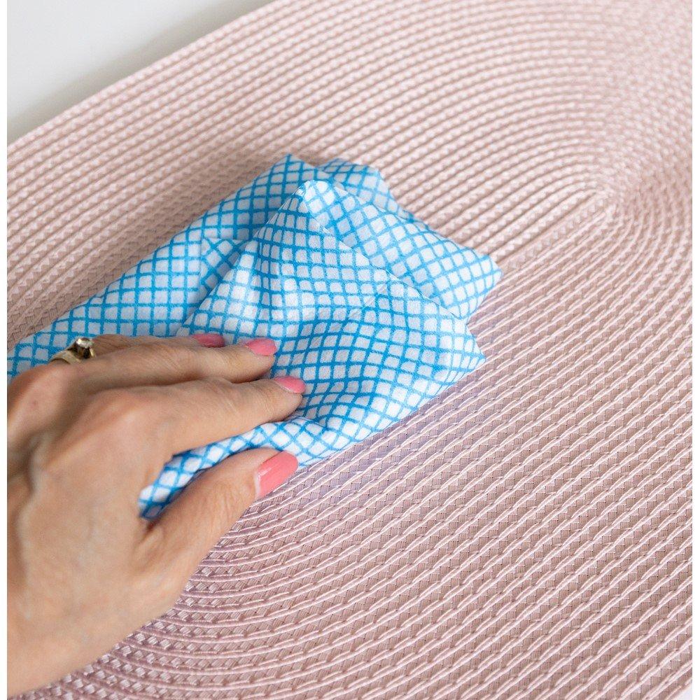 Blush Pink - D C Fix - Wipe Clean Oval Weave Placemats Blush - 3