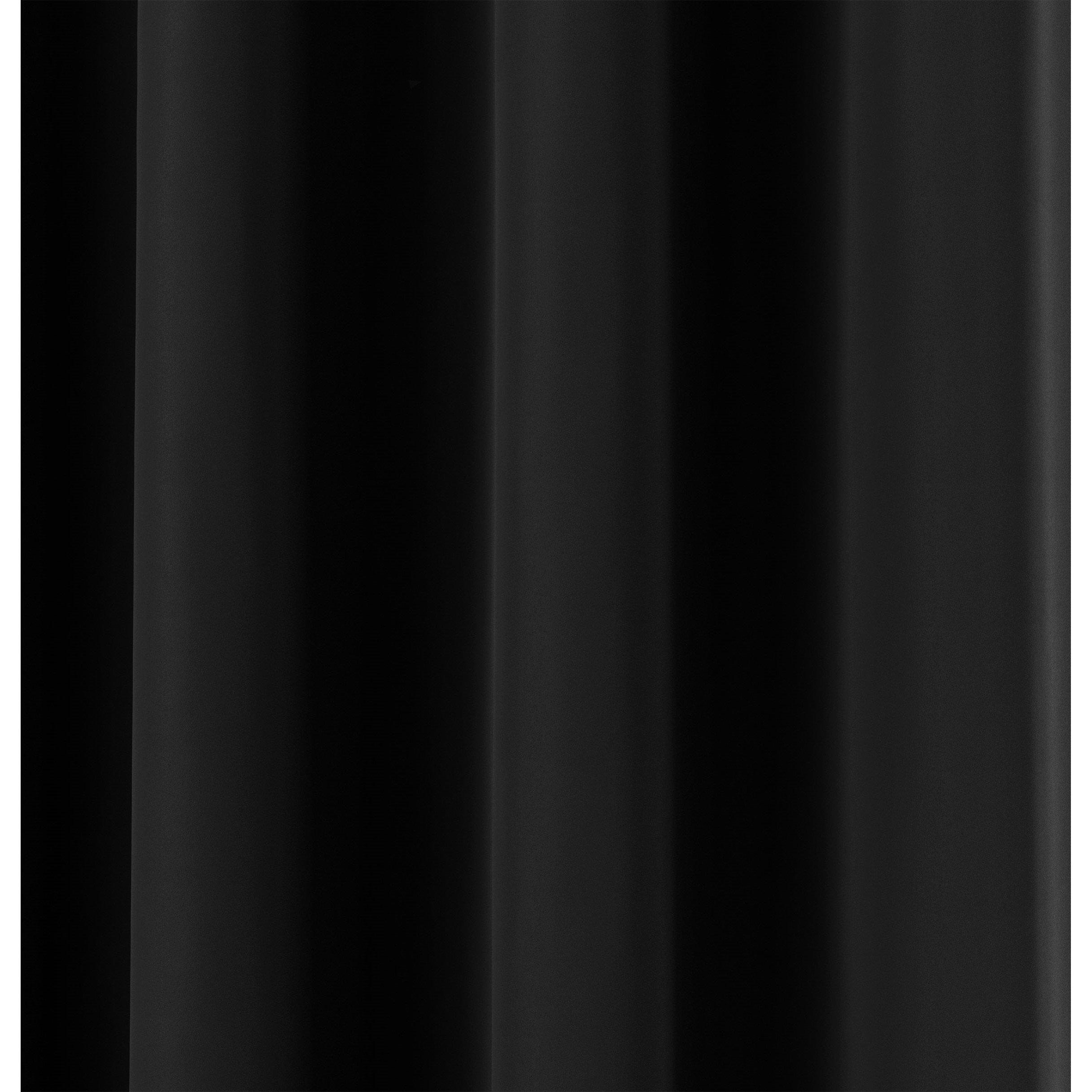 Black - Enhanced Living - Supersoft Black Thermal Blockout Eyelet Curtains - 3