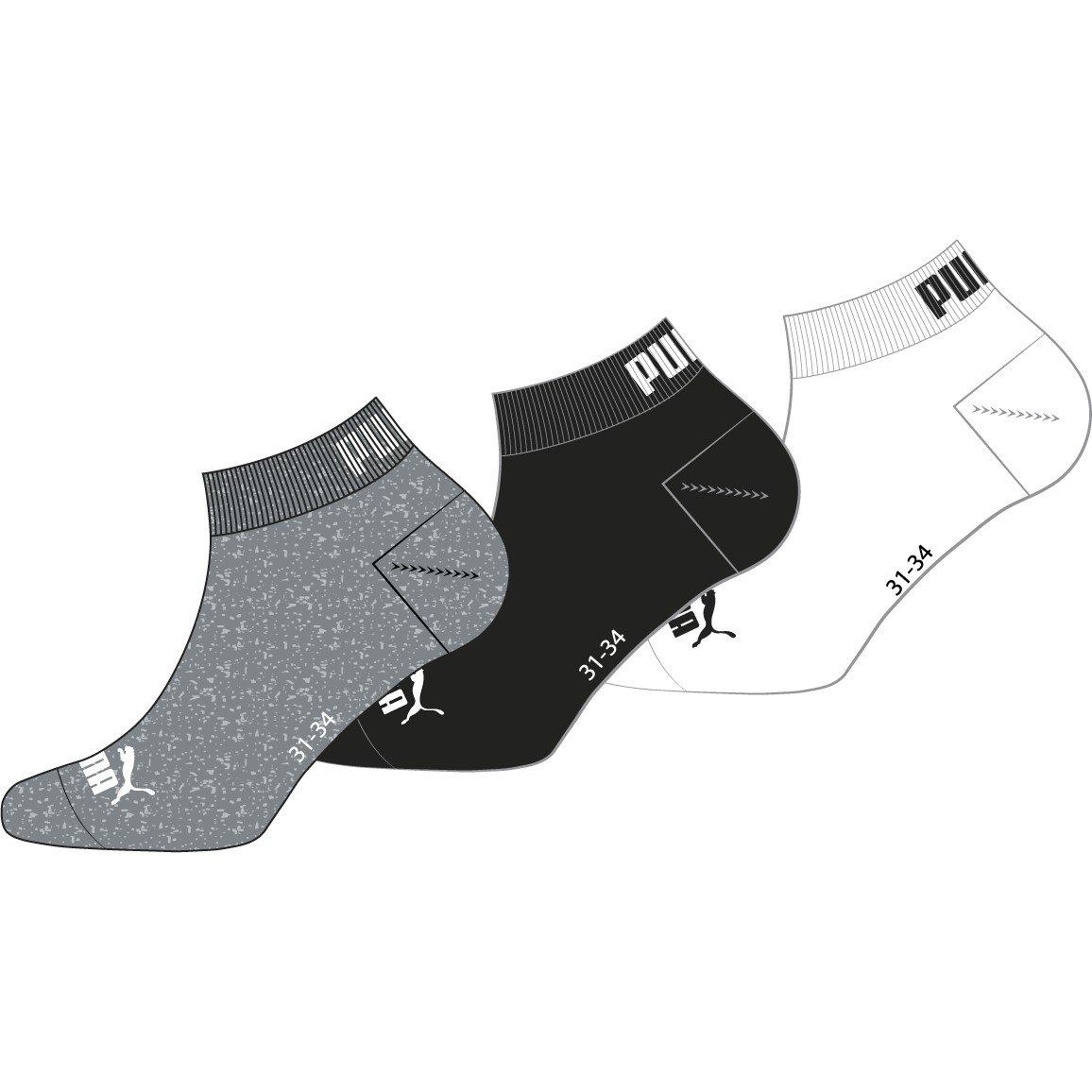 Grey/Black/Whit - Puma - Quarter Socks
