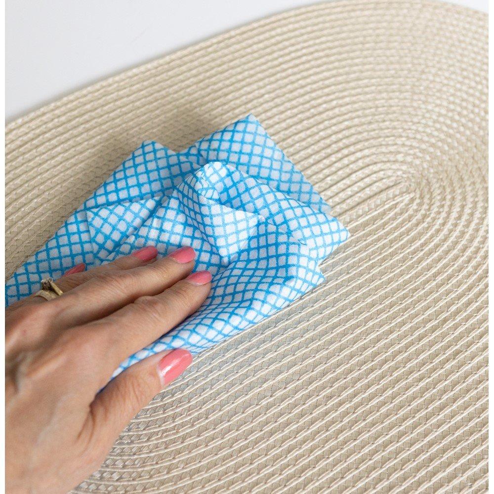 Almond - D C Fix - Wipe Clean Oval Weave Placemats Almond - 3