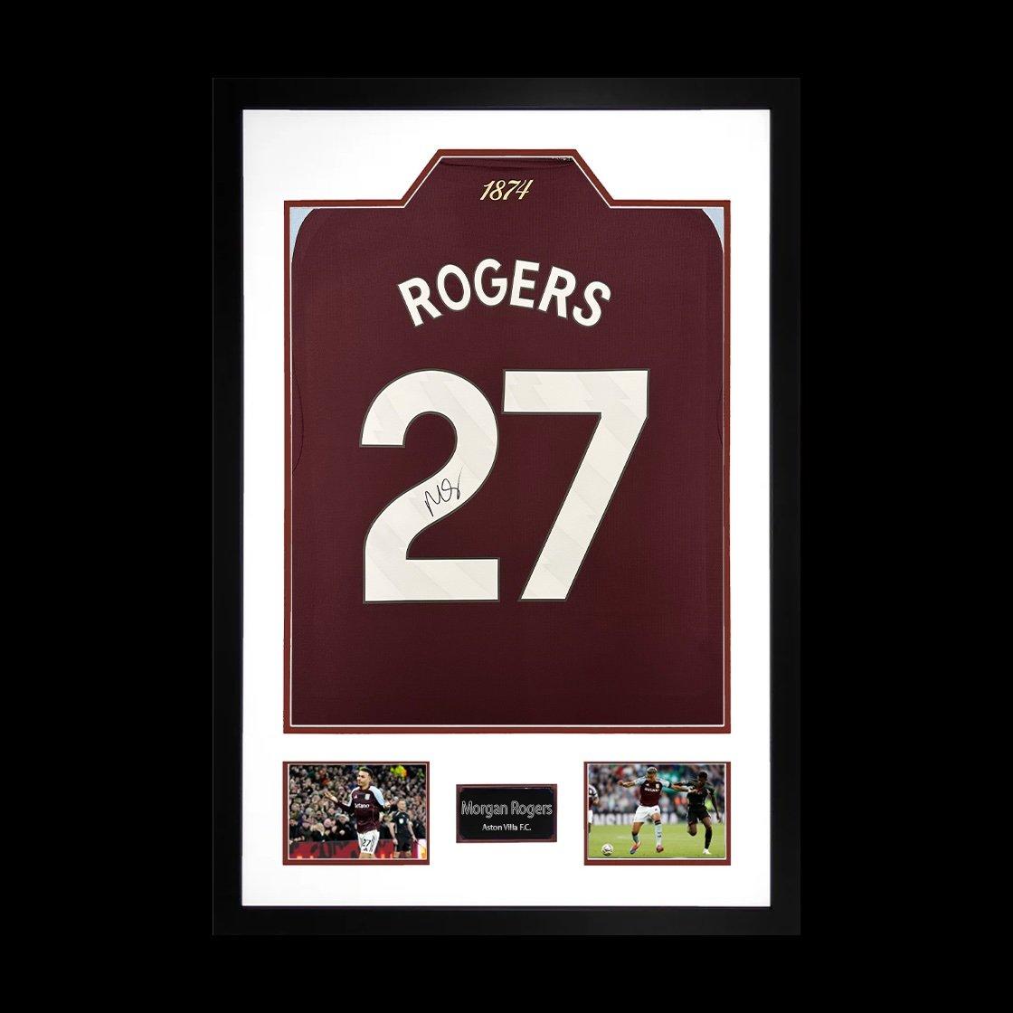 Purple - The Fan Cave - Morgan Rogers Signed Aston Villa Prem Shirt Premiu - 1