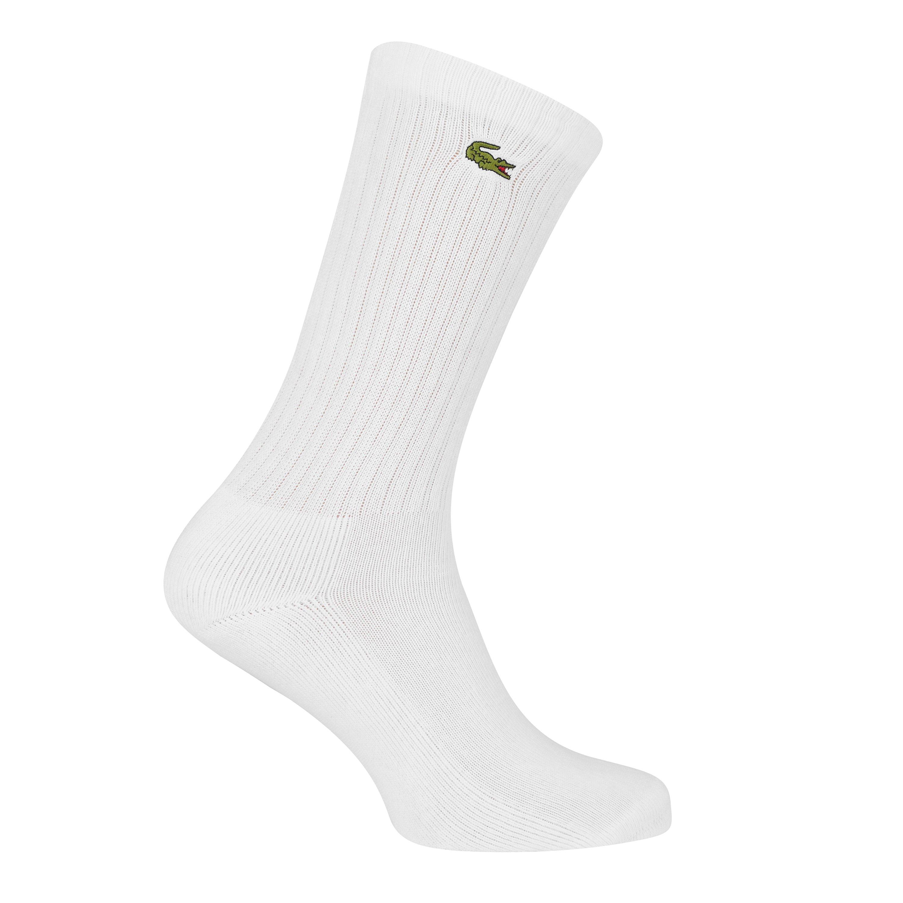 Wit 001 - Lacoste - Men's 3 Pack Crew Socks - 2