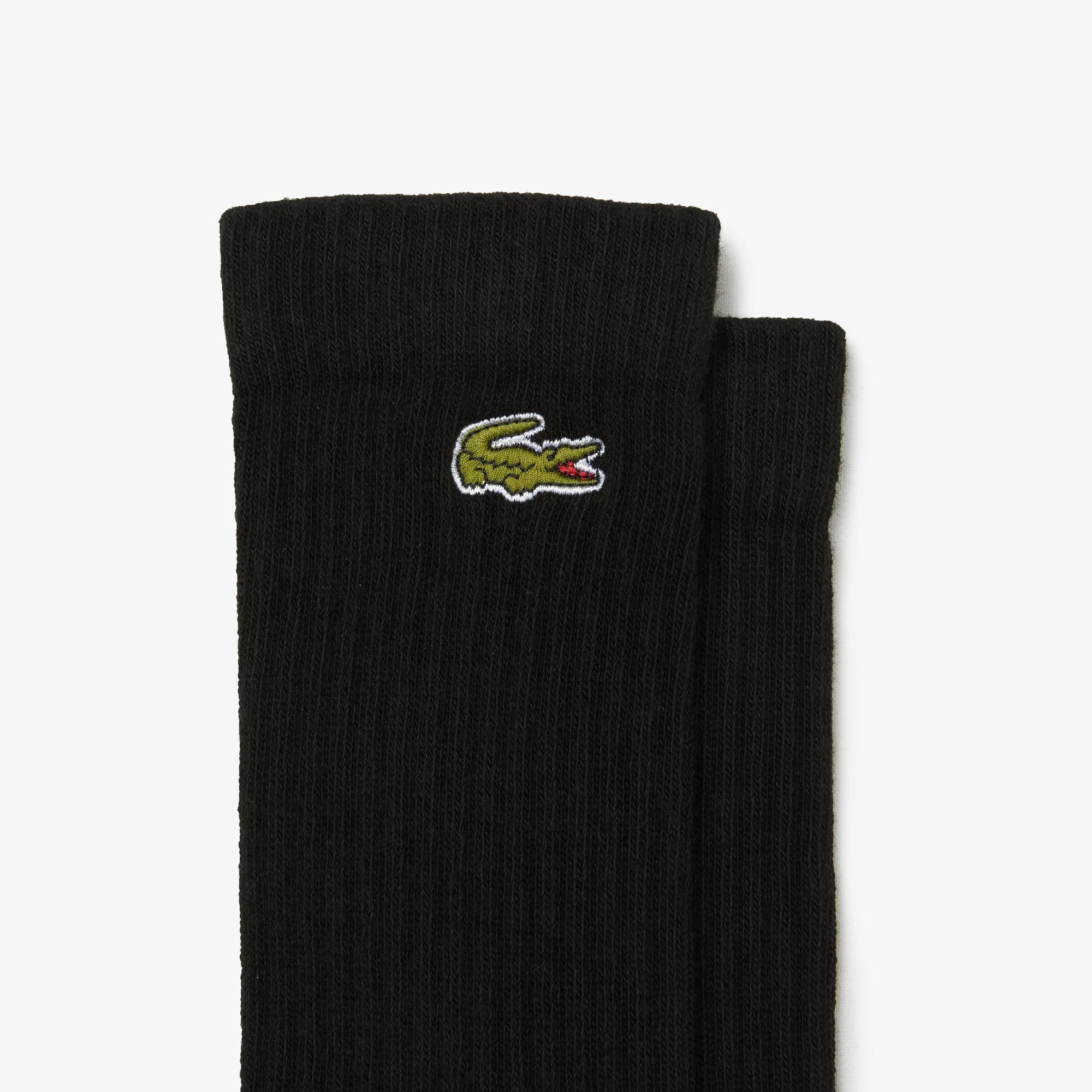 Black 031 - Lacoste - Men's Cotton Logo Crew Socks - 2
