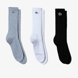 Lacoste Men's 3 Pack Crew Socks