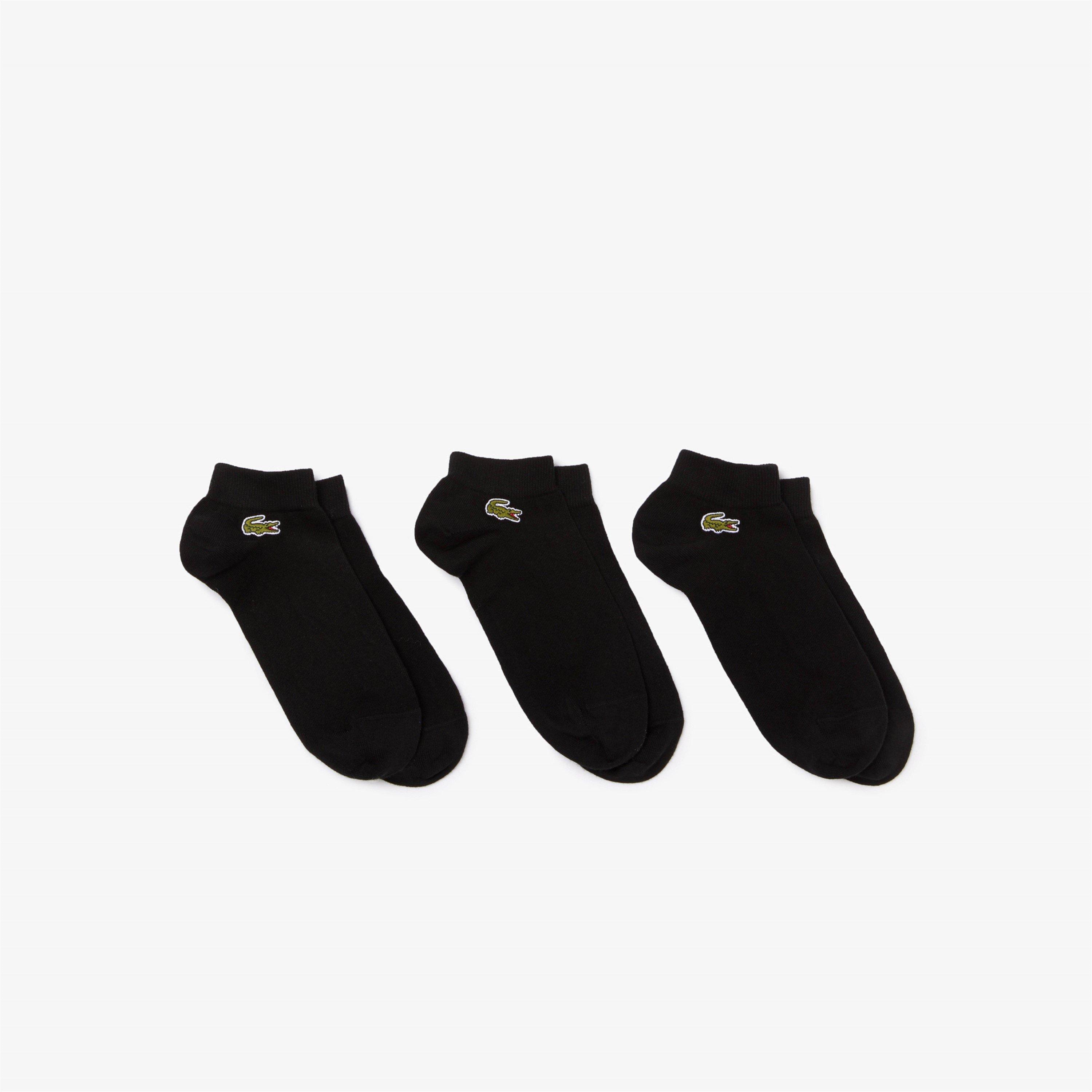 Black 8VM - Lacoste - Men's 3 Pack Trainer Socks - 1