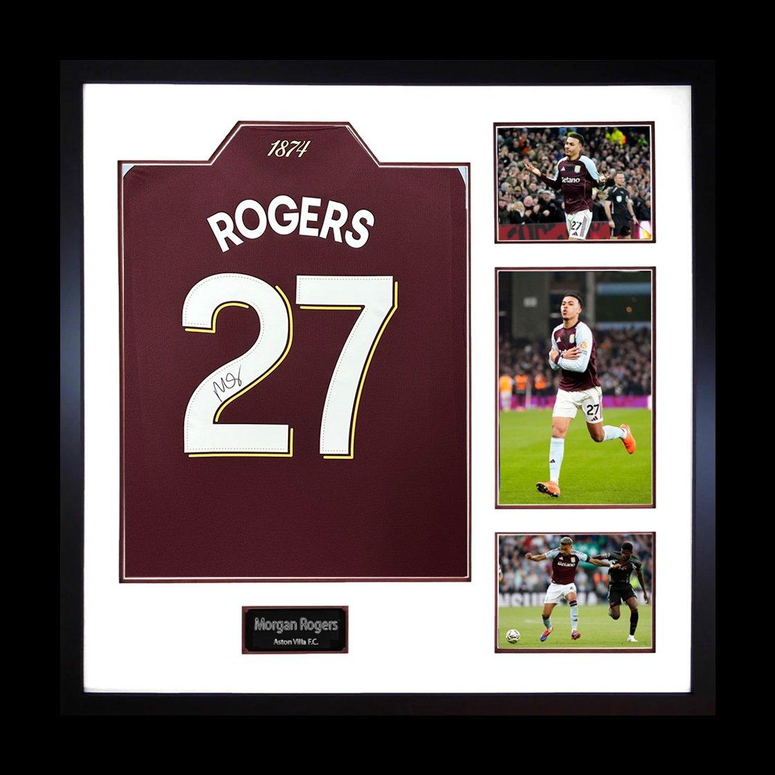 Purple - The Fan Cave - Morgan Rogers Signed Aston Villa Euro Shirt Elite - 1