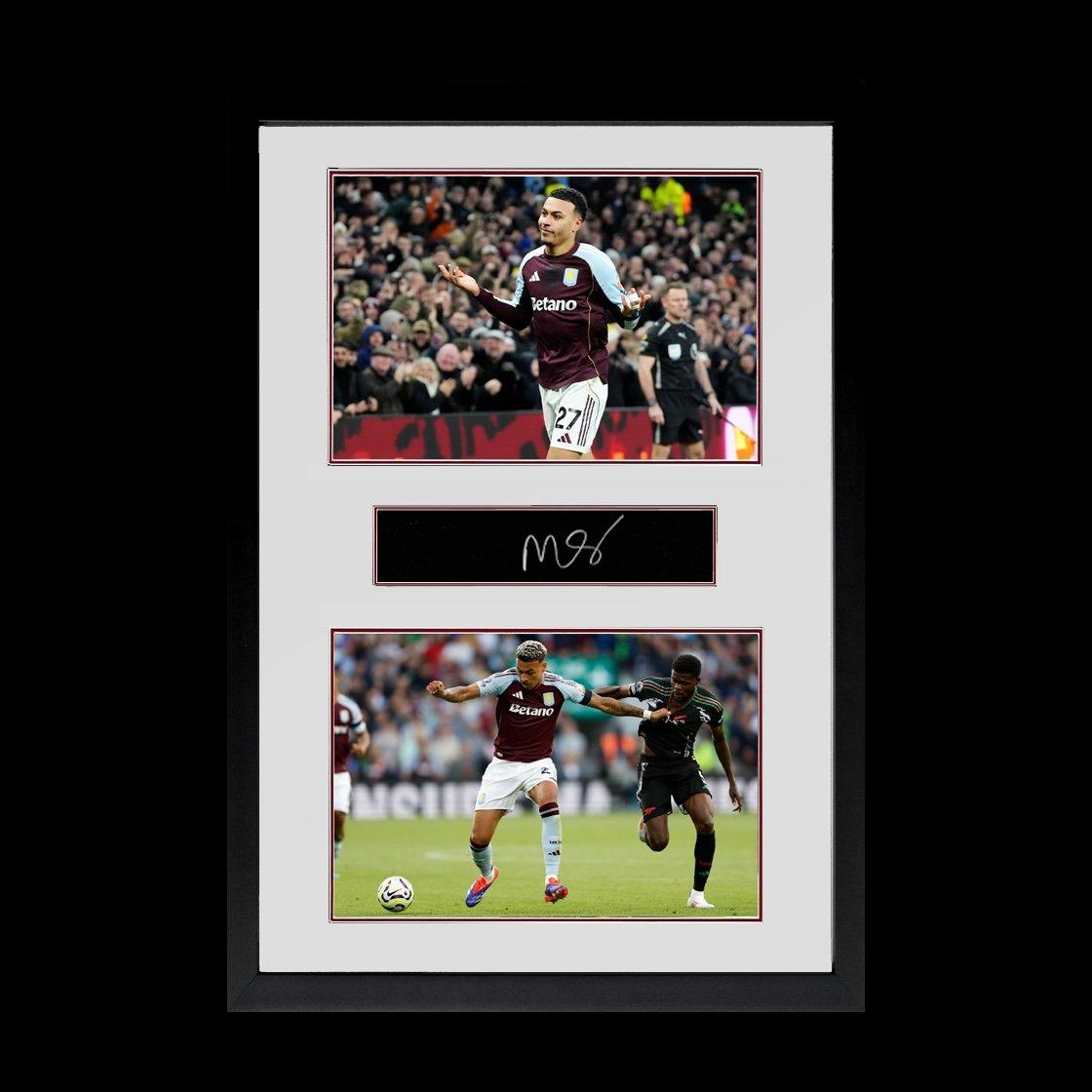 Purple - The Fan Cave - Morgan Rogers Signed Aston Villa Plaque Iconic - 1