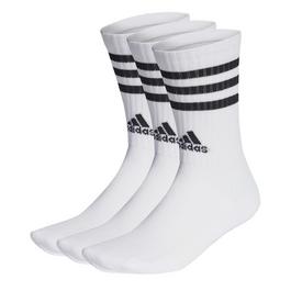 adidas 3-Stripes Cushioned Crew Socks 3-Pack Mens