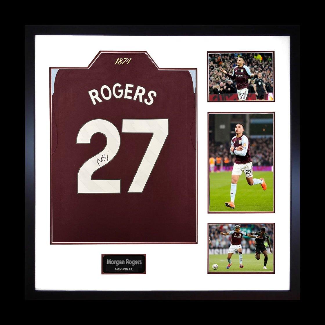 Purple - The Fan Cave - Morgan Rogers Signed Aston Villa Prem Shirt Elite - 1