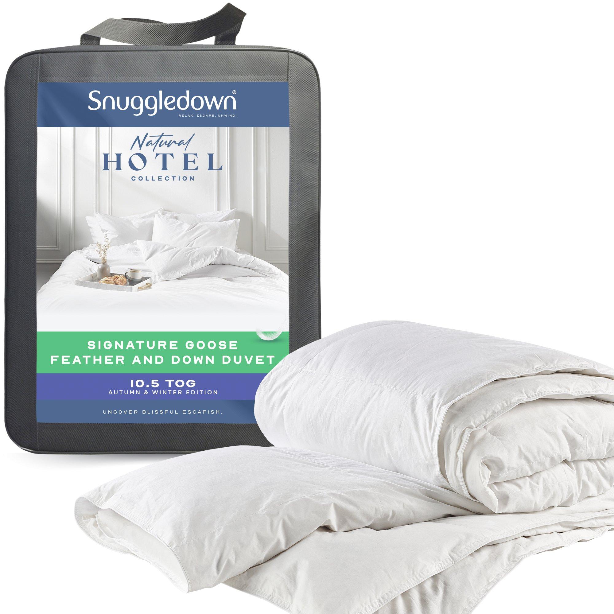 White - Snuggledown - Goose Feather & Down 10.5 Tog Duvet - 1