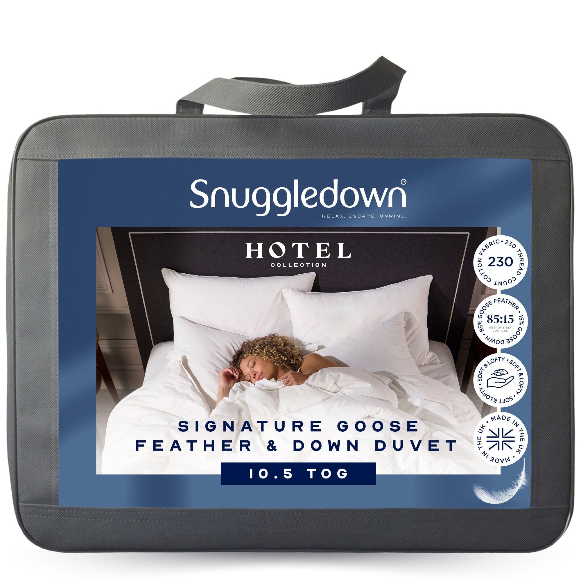 White - Snuggledown - Goose Feather & Down Duvet 10.5 Tog - 12