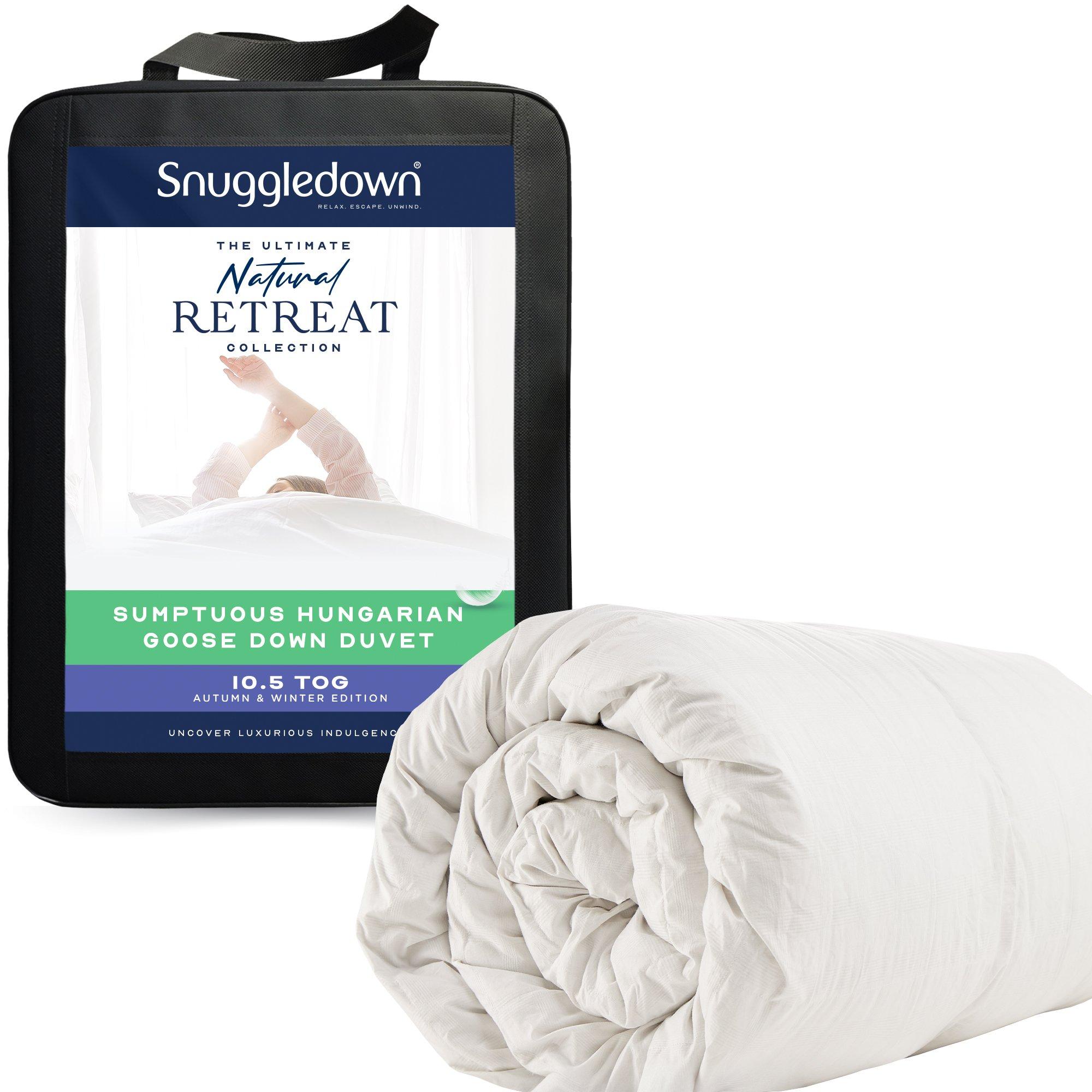 White - Snuggledown - Hungarian Goose Down 10.5 Tog Duvet - 10