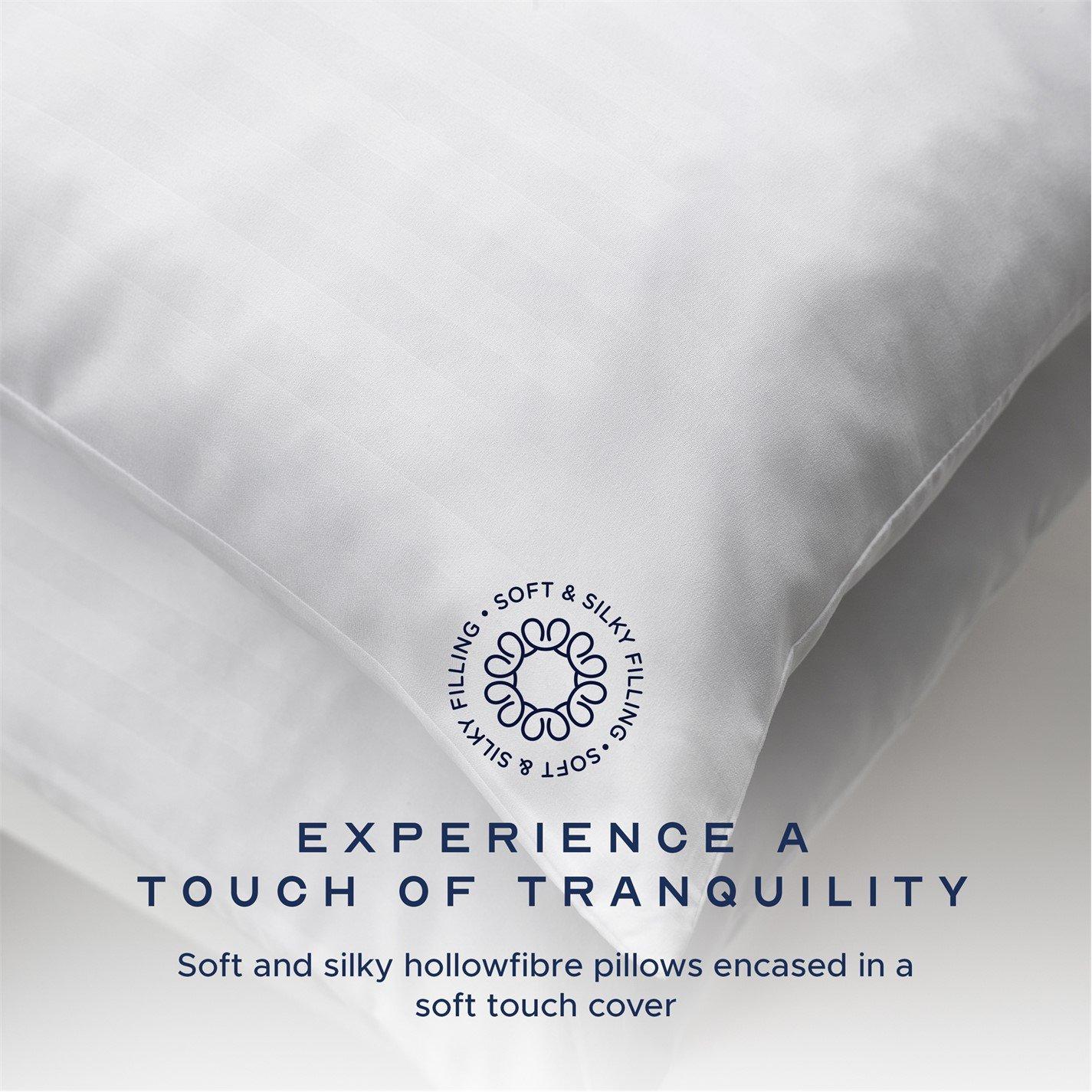 White - Snuggledown - Scandinavian Hollowfibre Medium Support Pillow - 4