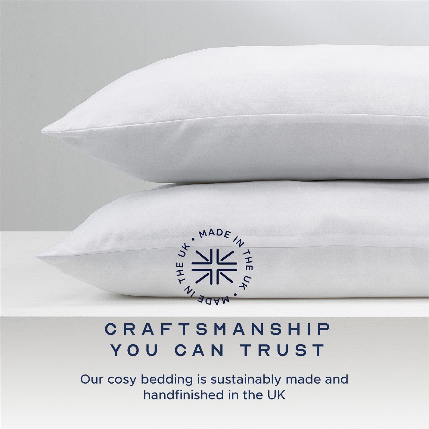 White - Snuggledown - Scandinavian Hollowfibre Medium Support Pillow - 5