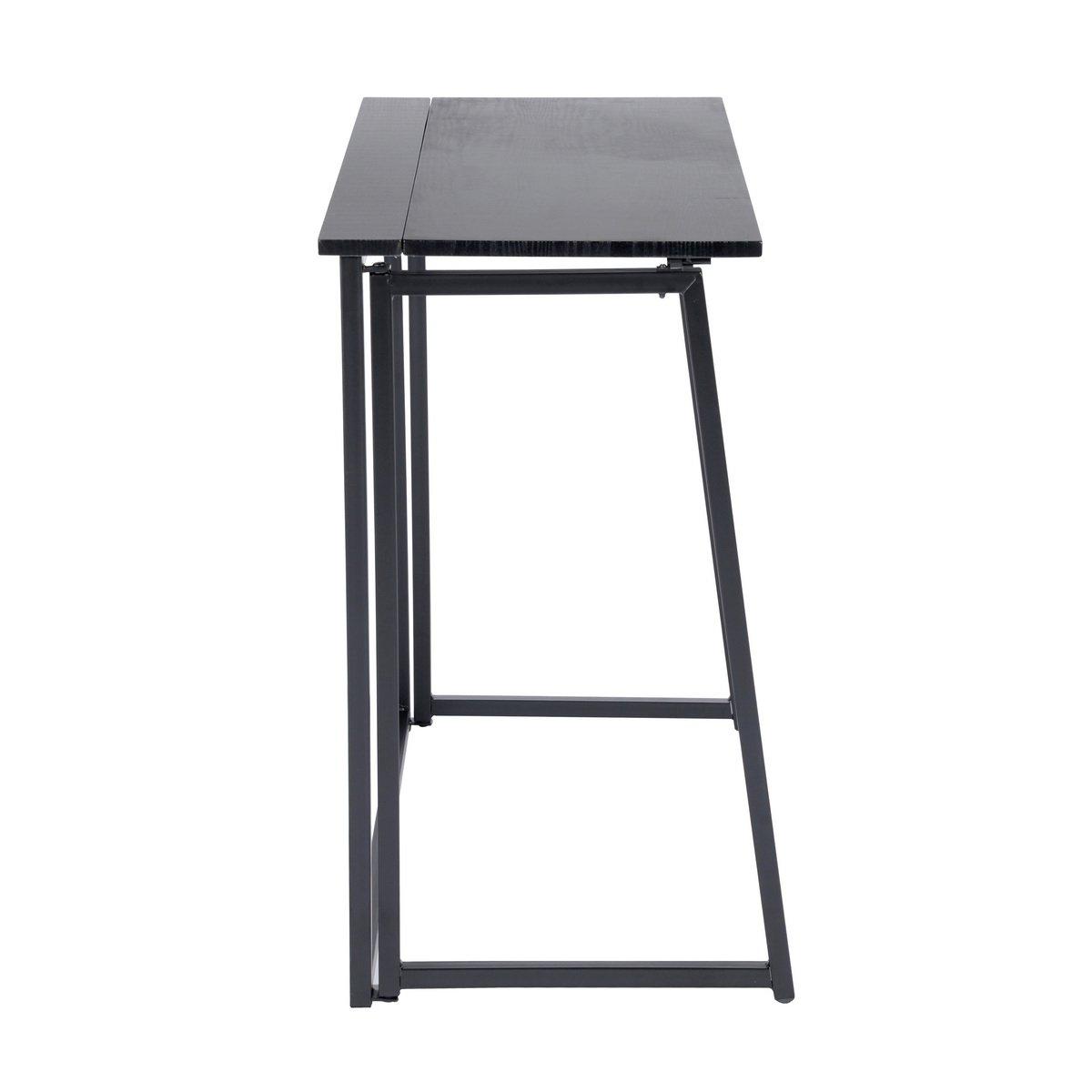 Black - Urban Meuble - Foldable Dressing Table with Metal Frame - 5