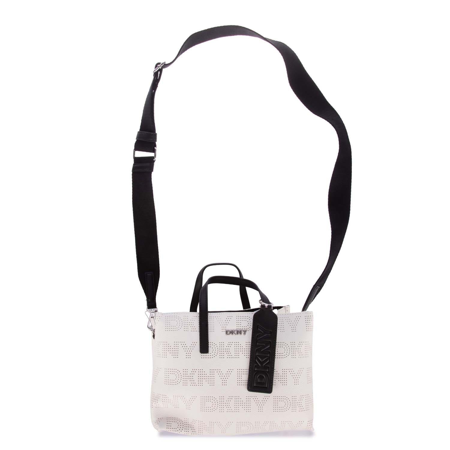 White Black - DKNY - Fidela Satchel - 1