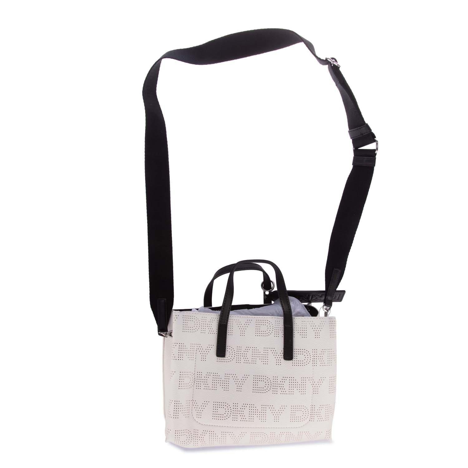 White Black - DKNY - Fidela Satchel - 2