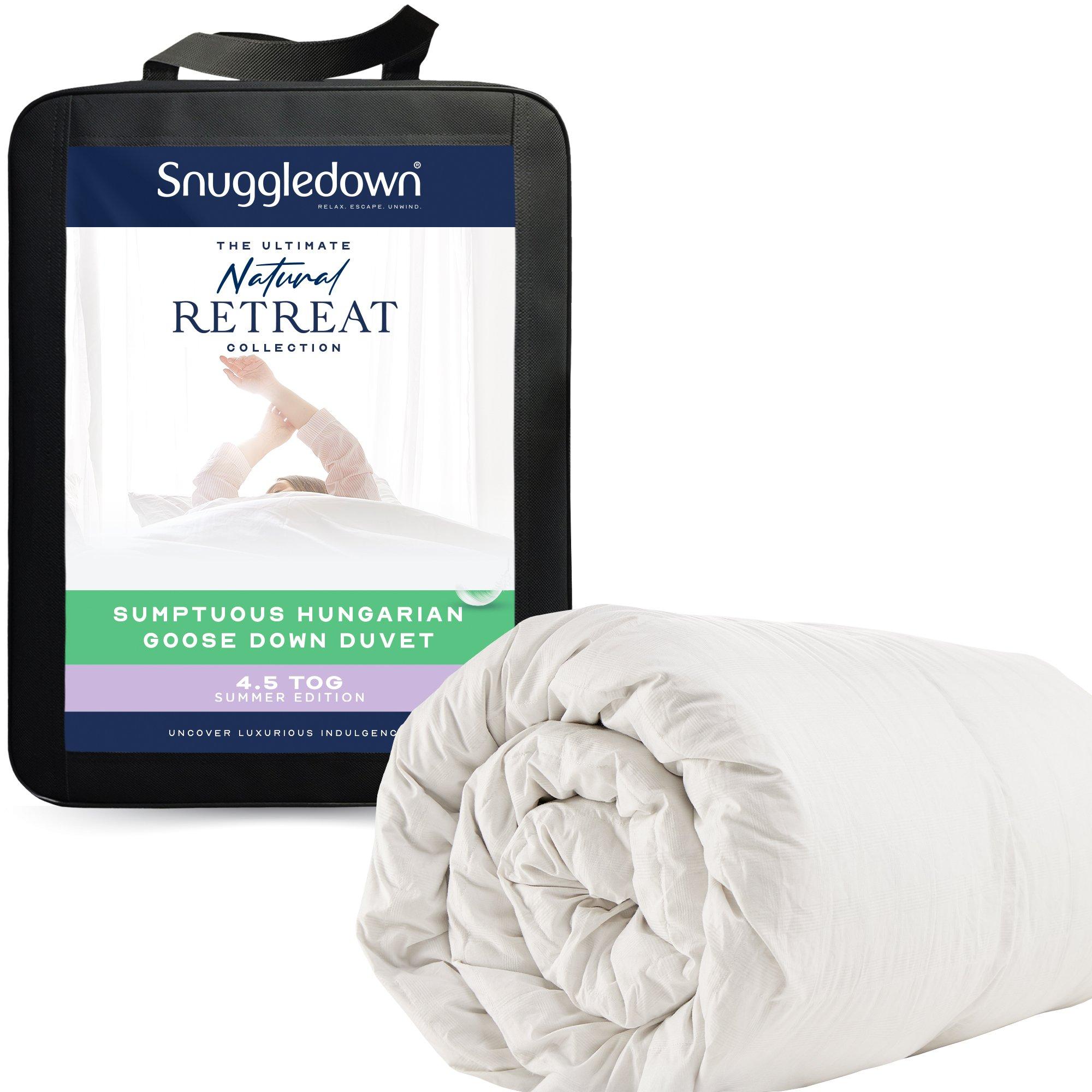 White - Snuggledown - Hungarian Goose Down 4.5 Tog Duvet - 10