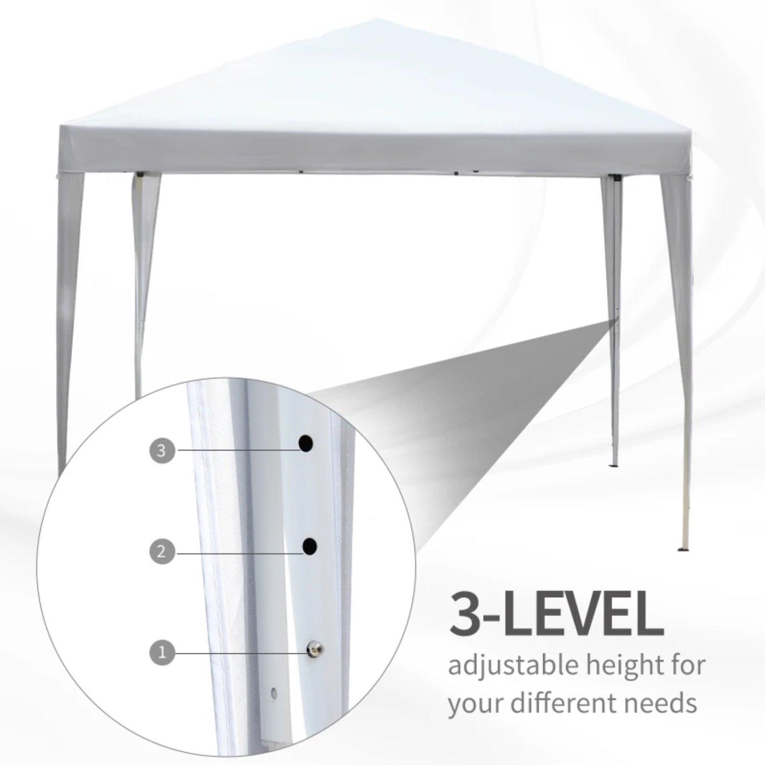 White - Outsunny - 3 x 3M Garden Pop Up Gazebo - 7