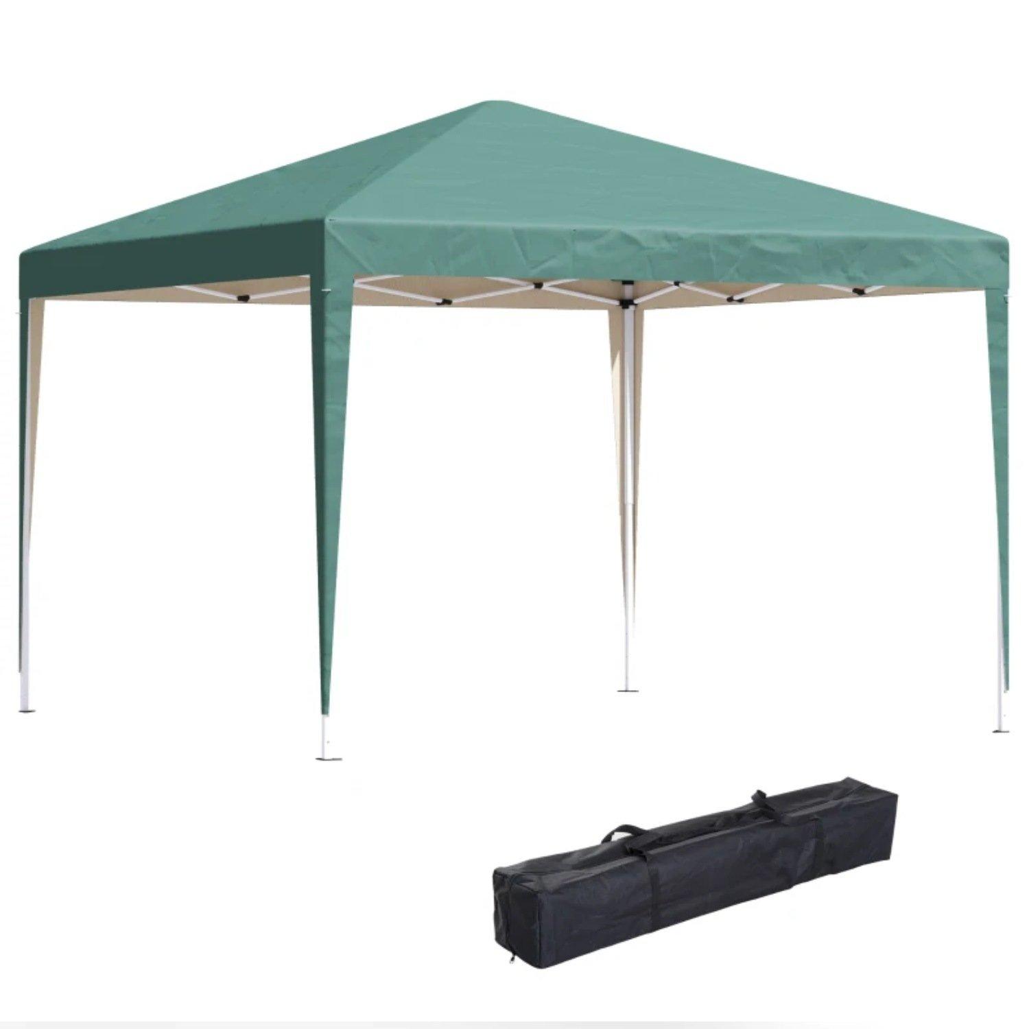 Green - Outsunny - 3 x 3M Garden Pop Up Gazebo - 1