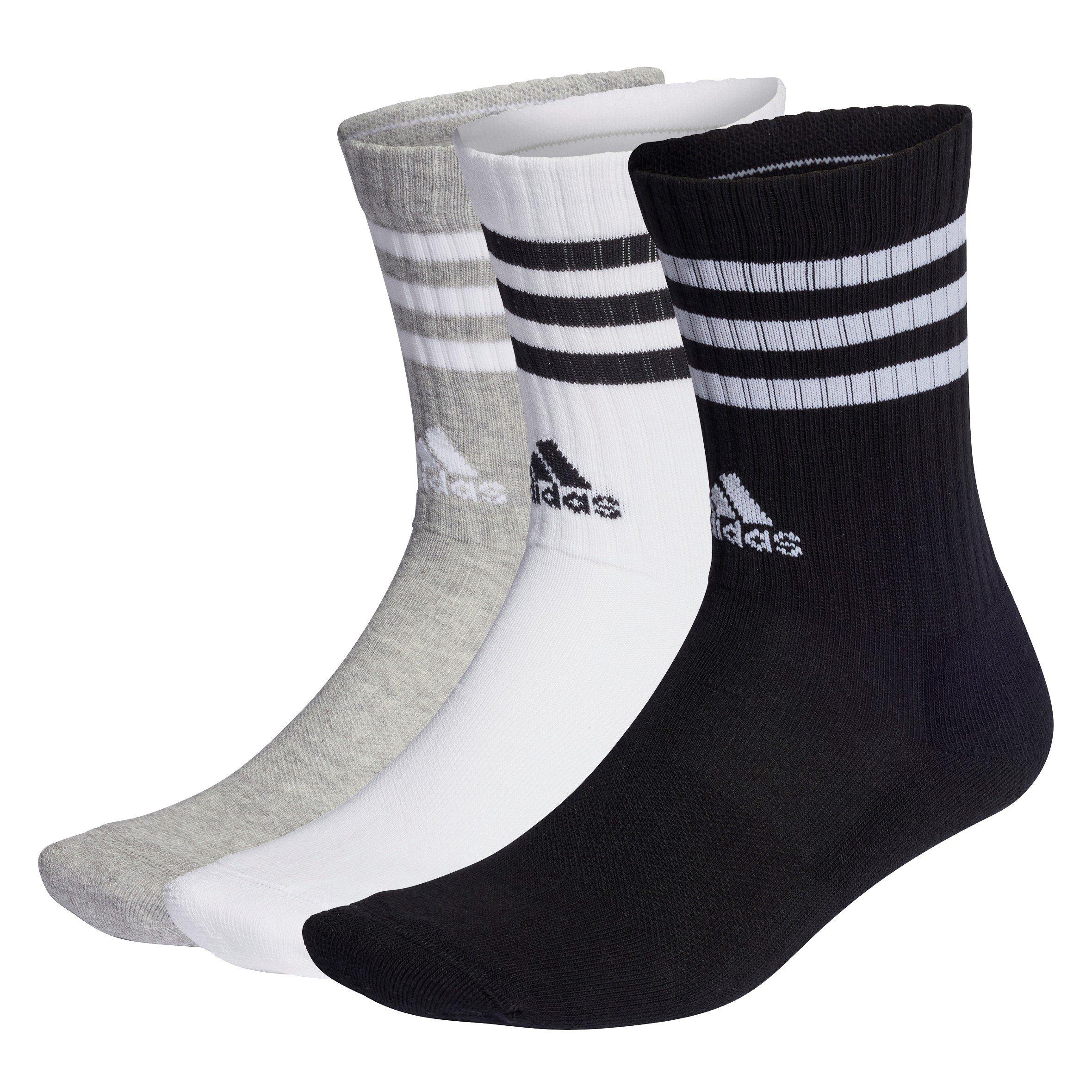 adidas | 3 Stripes Cushioned Crew Socks 3 Pack | Crew Socks | Sports ...