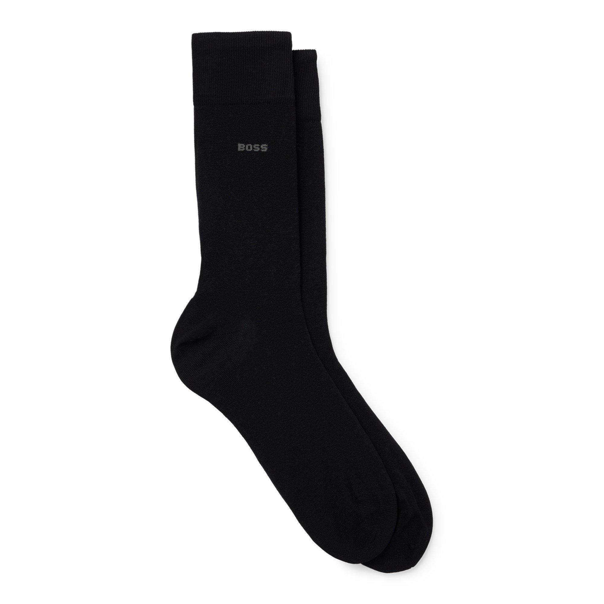 Black 001 - Boss - Men's Crew Socks - 1