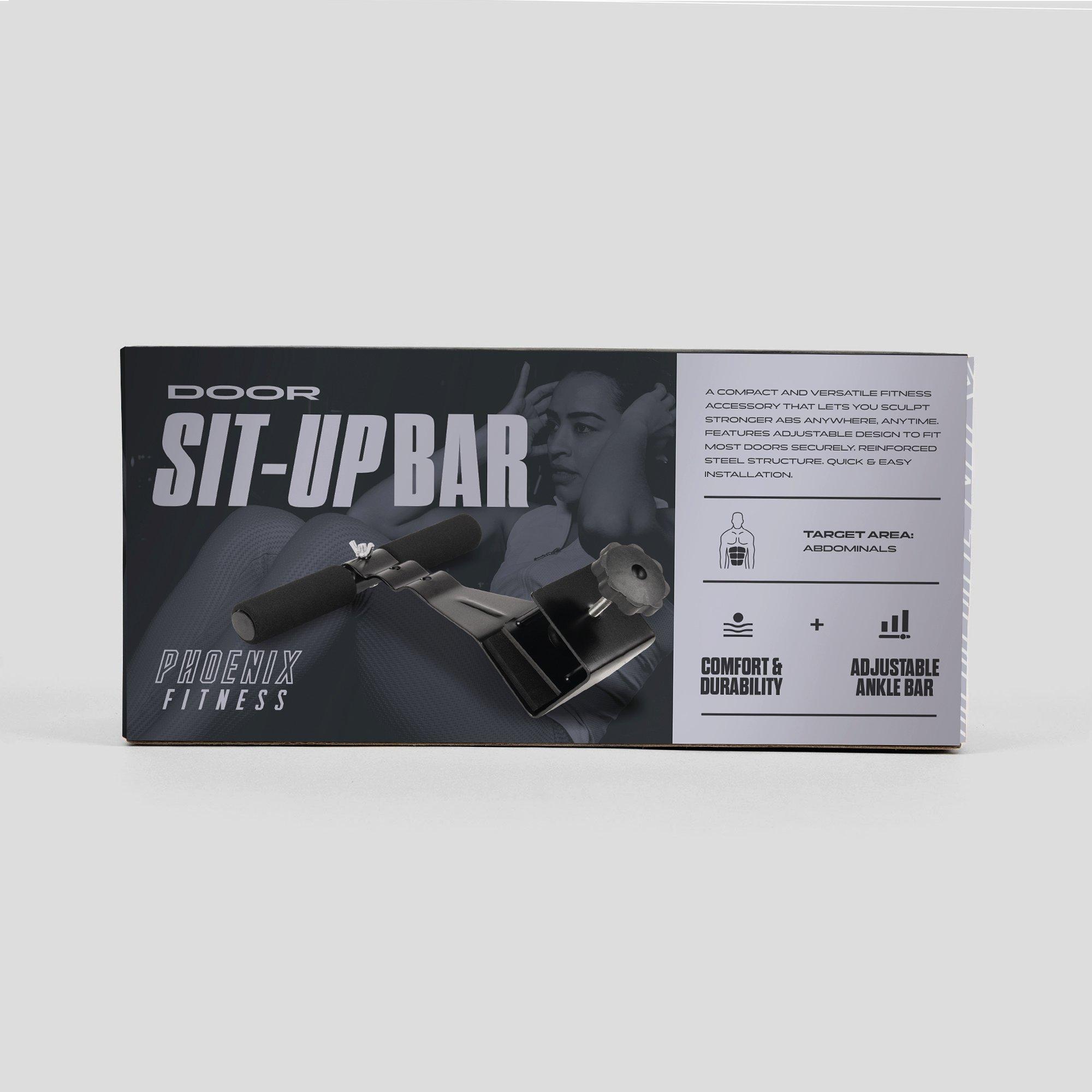 Black - Phoenix Fitness - Phoenix Fitness Unisex Door Sit-Up Bar - 4