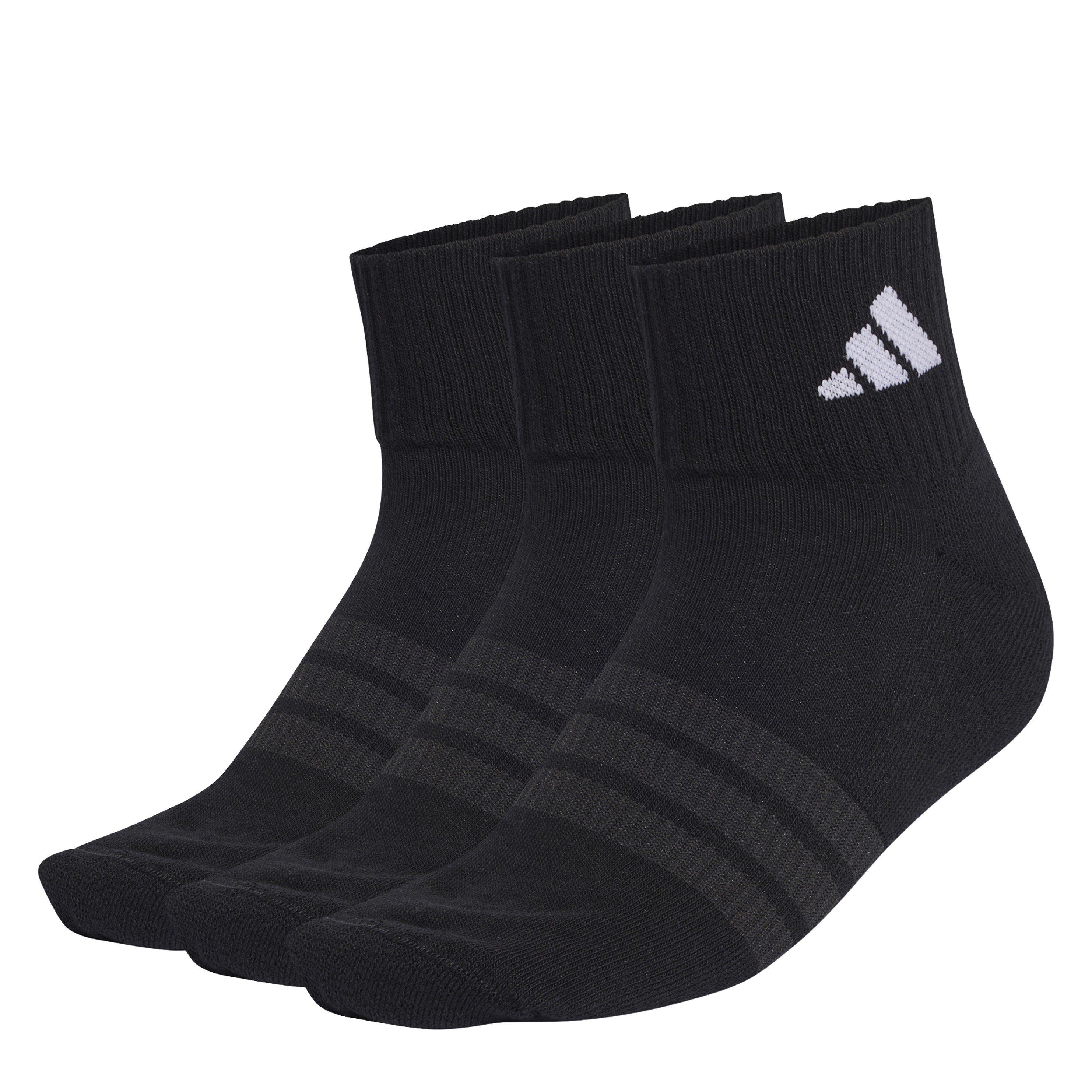 Black - adidas - Cushioned Sportswear Ankle Socks 3 Pairs - 2