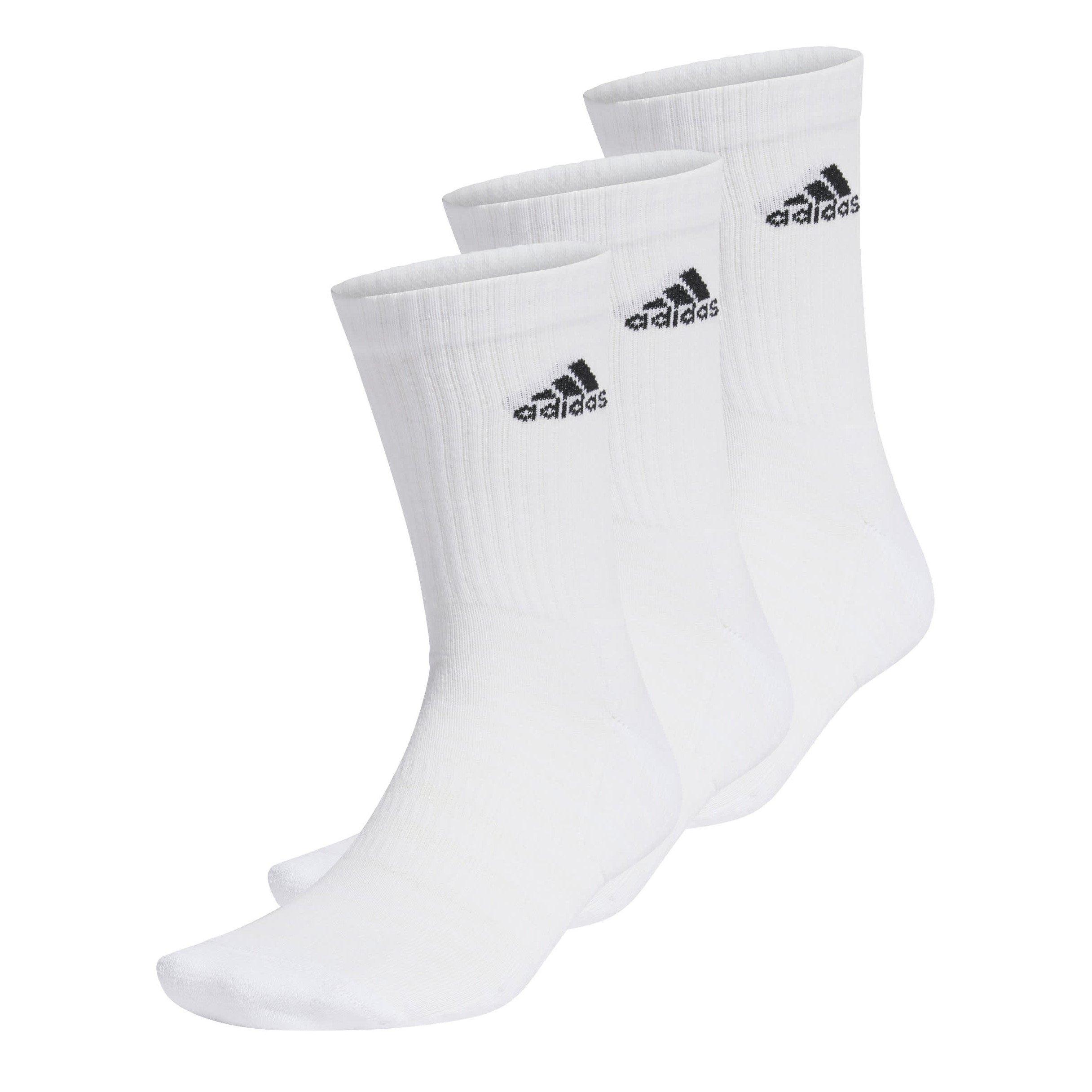 White - adidas - Cushioned Crew Socks 3 Pack - 1