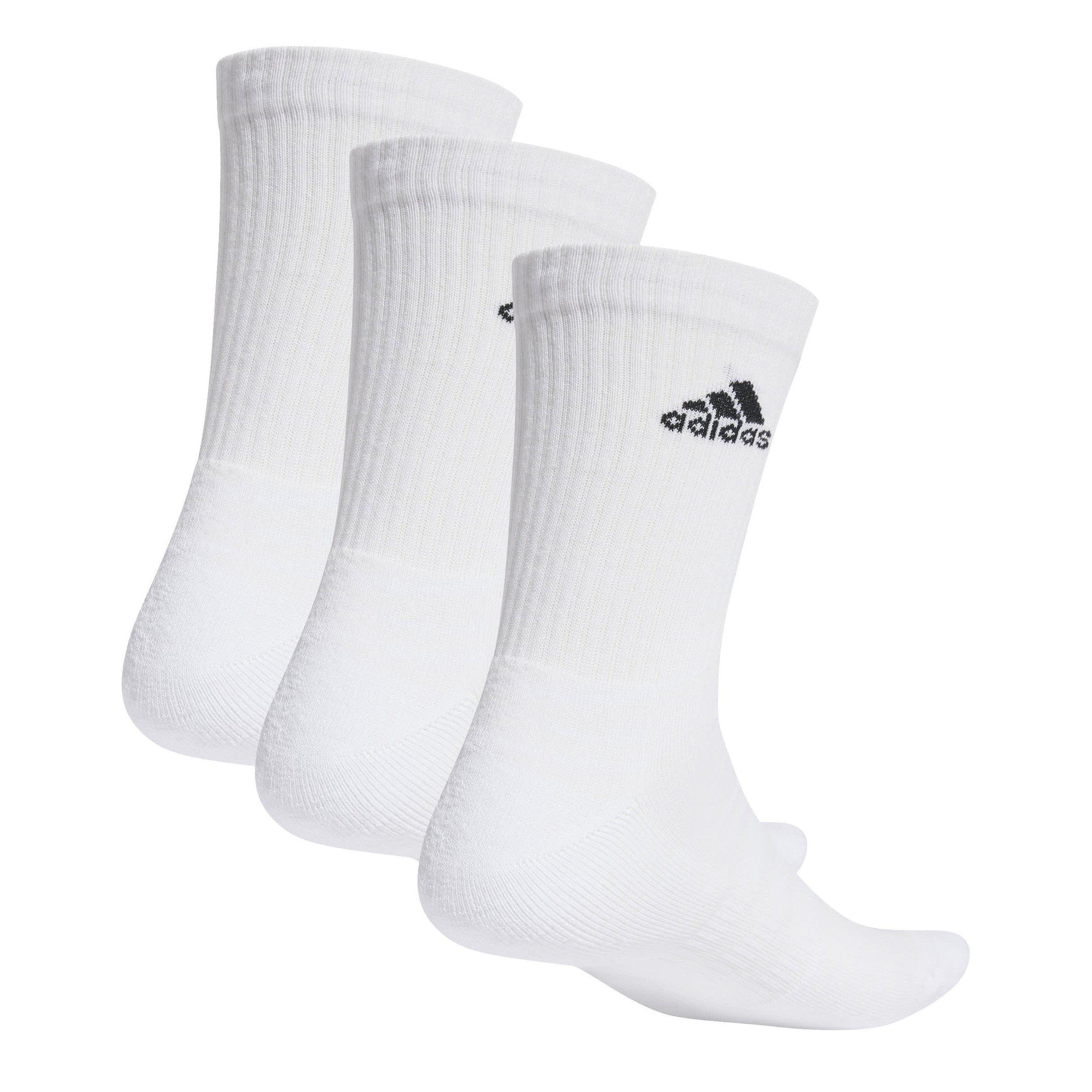 White - adidas - Cushioned Crew Socks 3 Pack - 2
